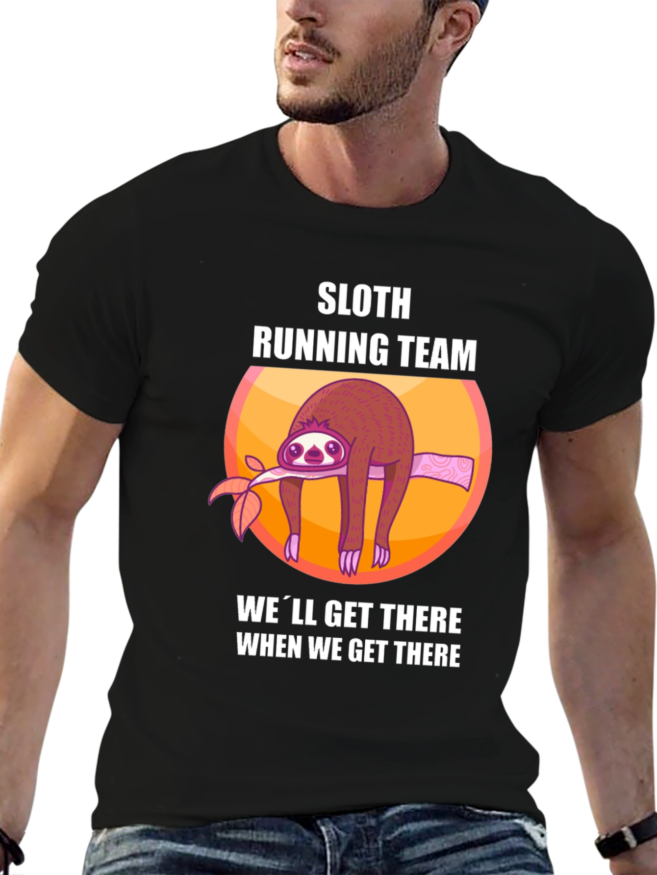 Sloth Running Team T-Shirt - Funny Lazy Runner Tee