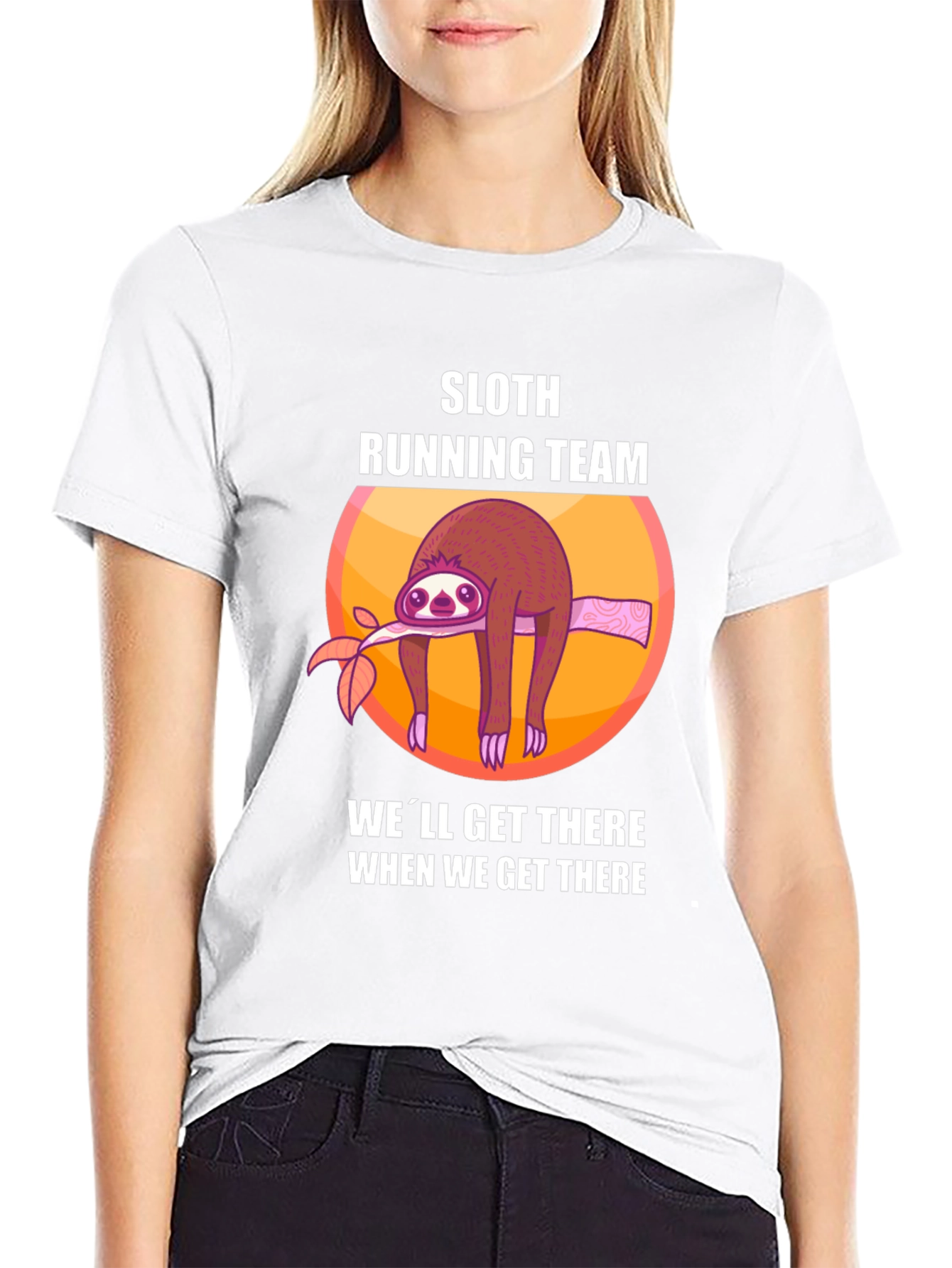 Sloth Running Team T-Shirt - Funny Lazy Runner Tee