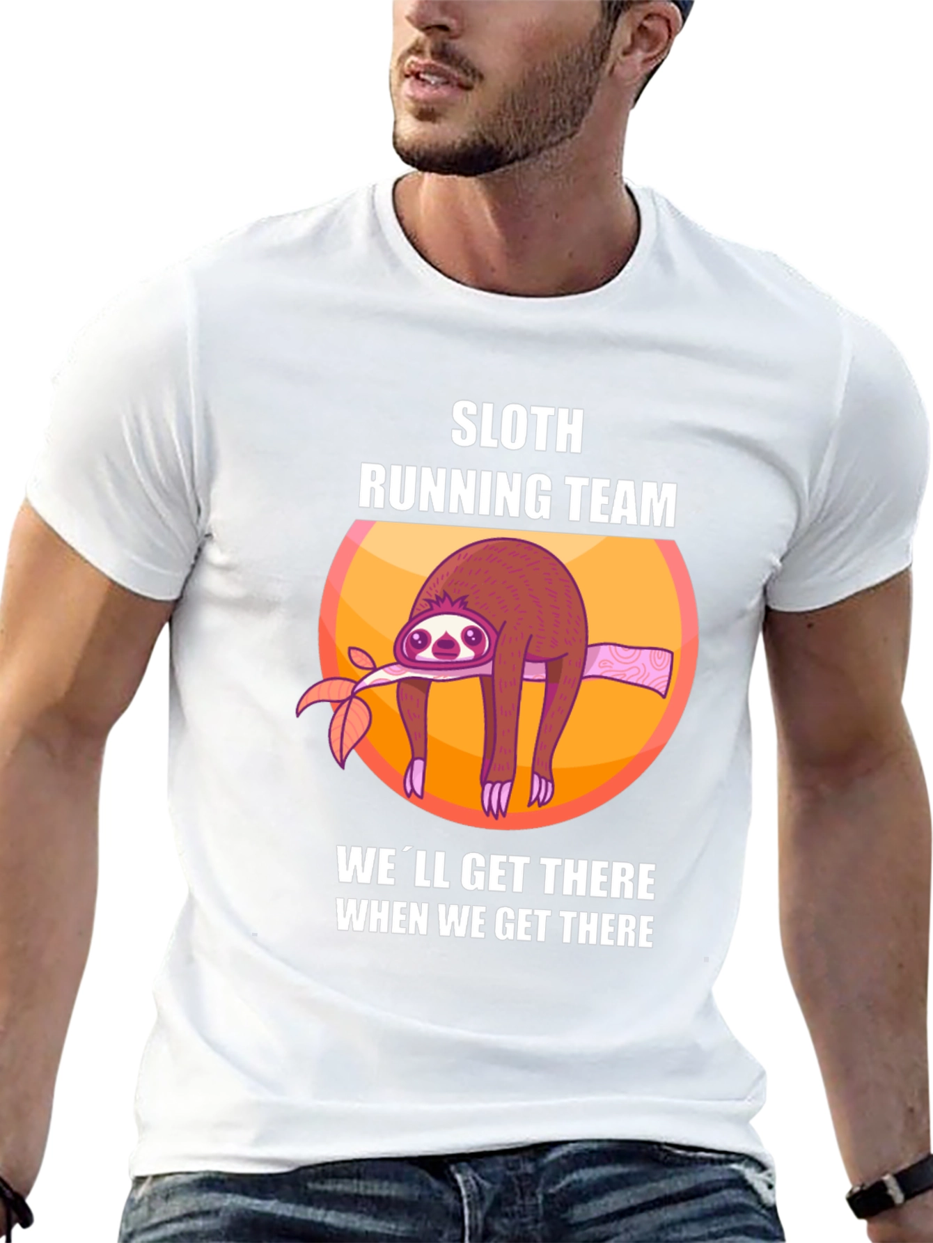 Sloth Running Team T-Shirt - Funny Lazy Runner Tee
