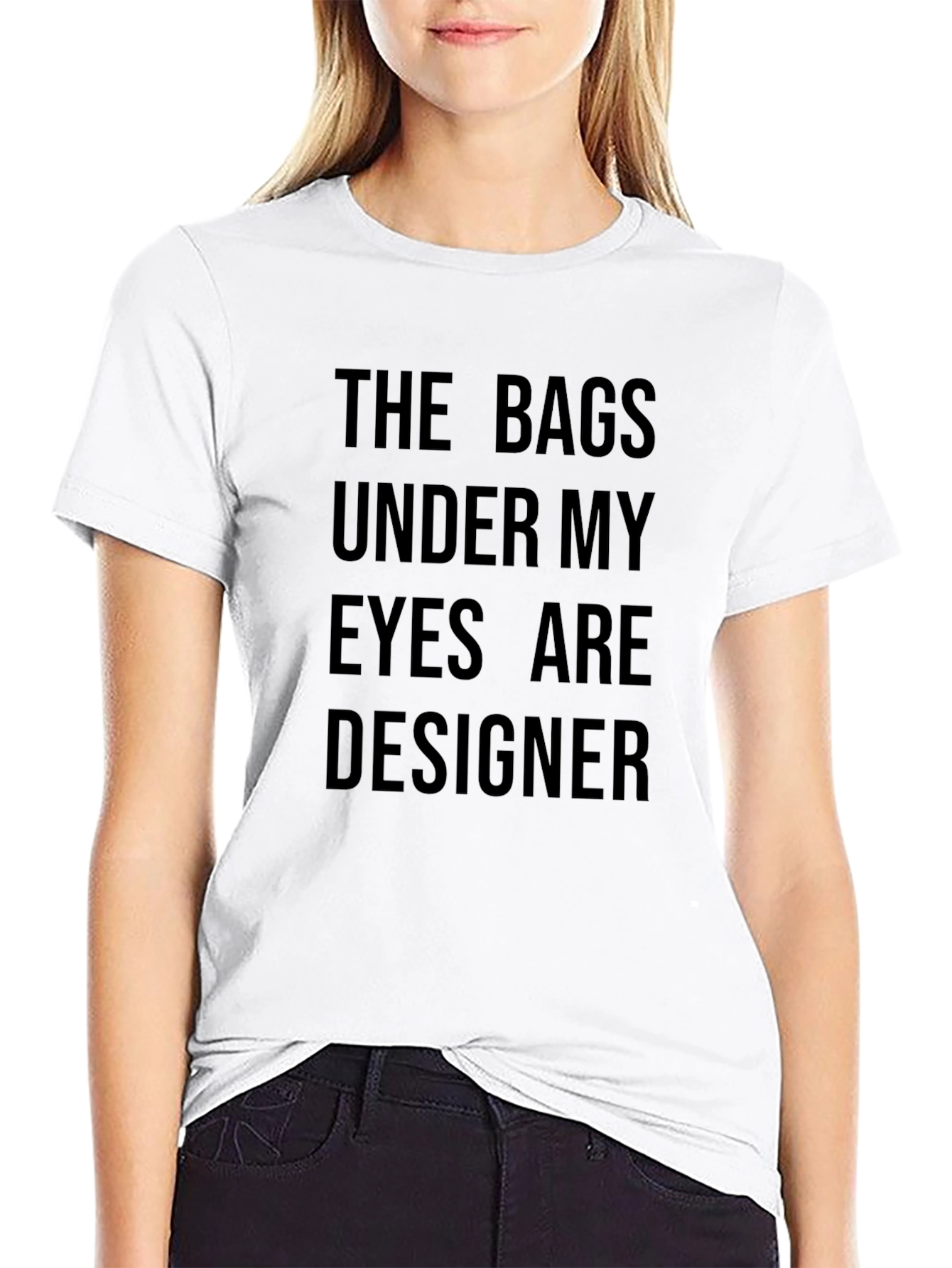 Designer Bags T-Shirt - Black Cotton