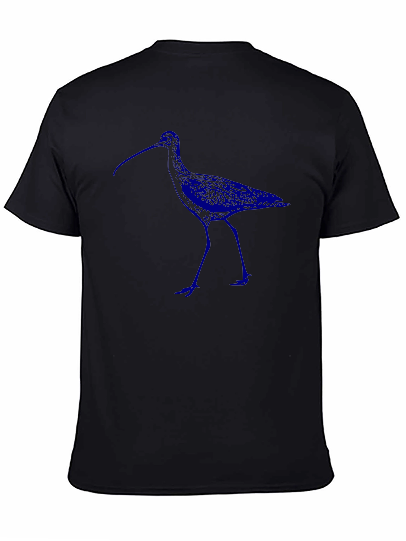 Stylish Black T-Shirt with Blue Bird Design