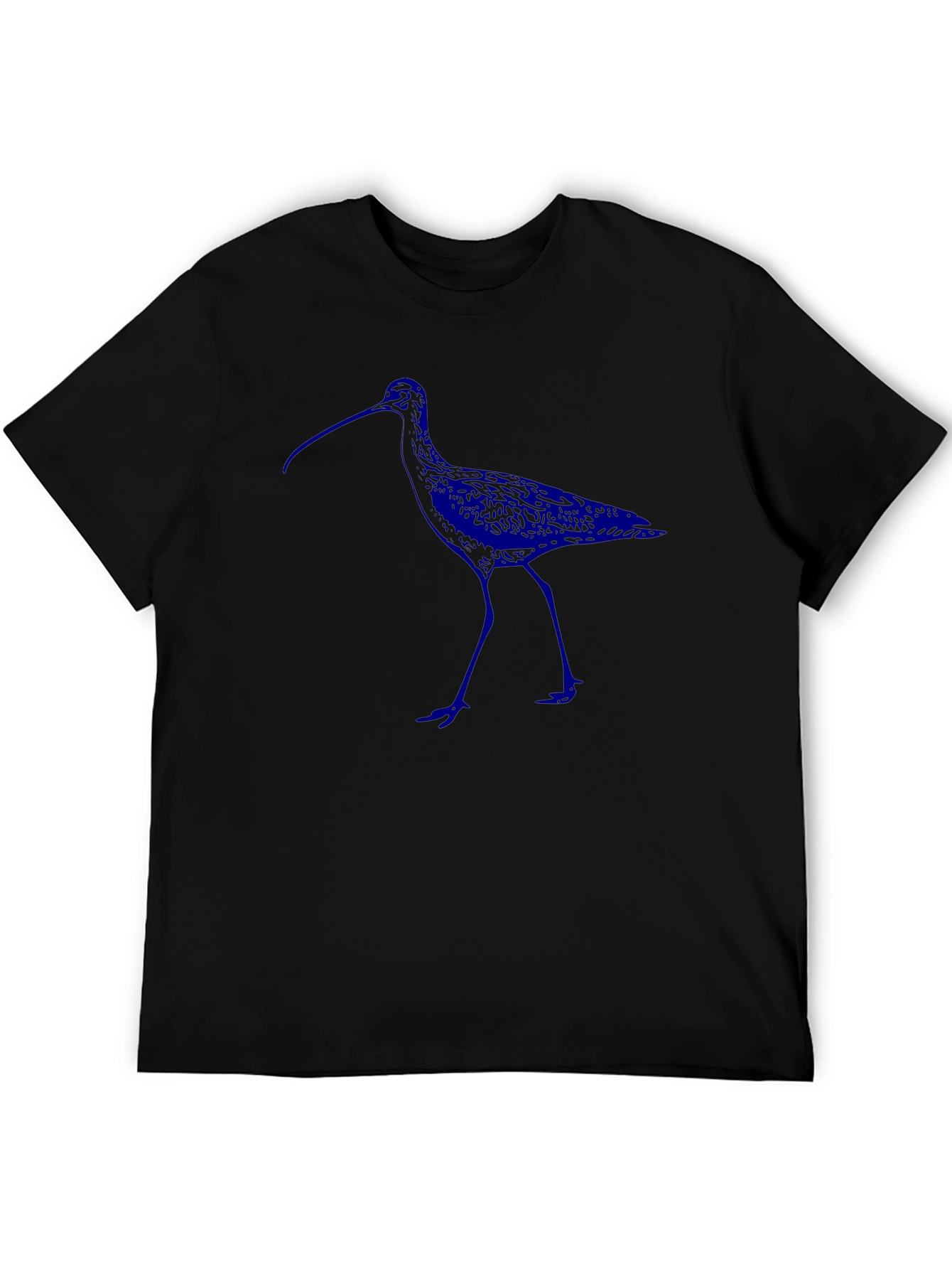Stylish Black T-Shirt with Blue Bird Design