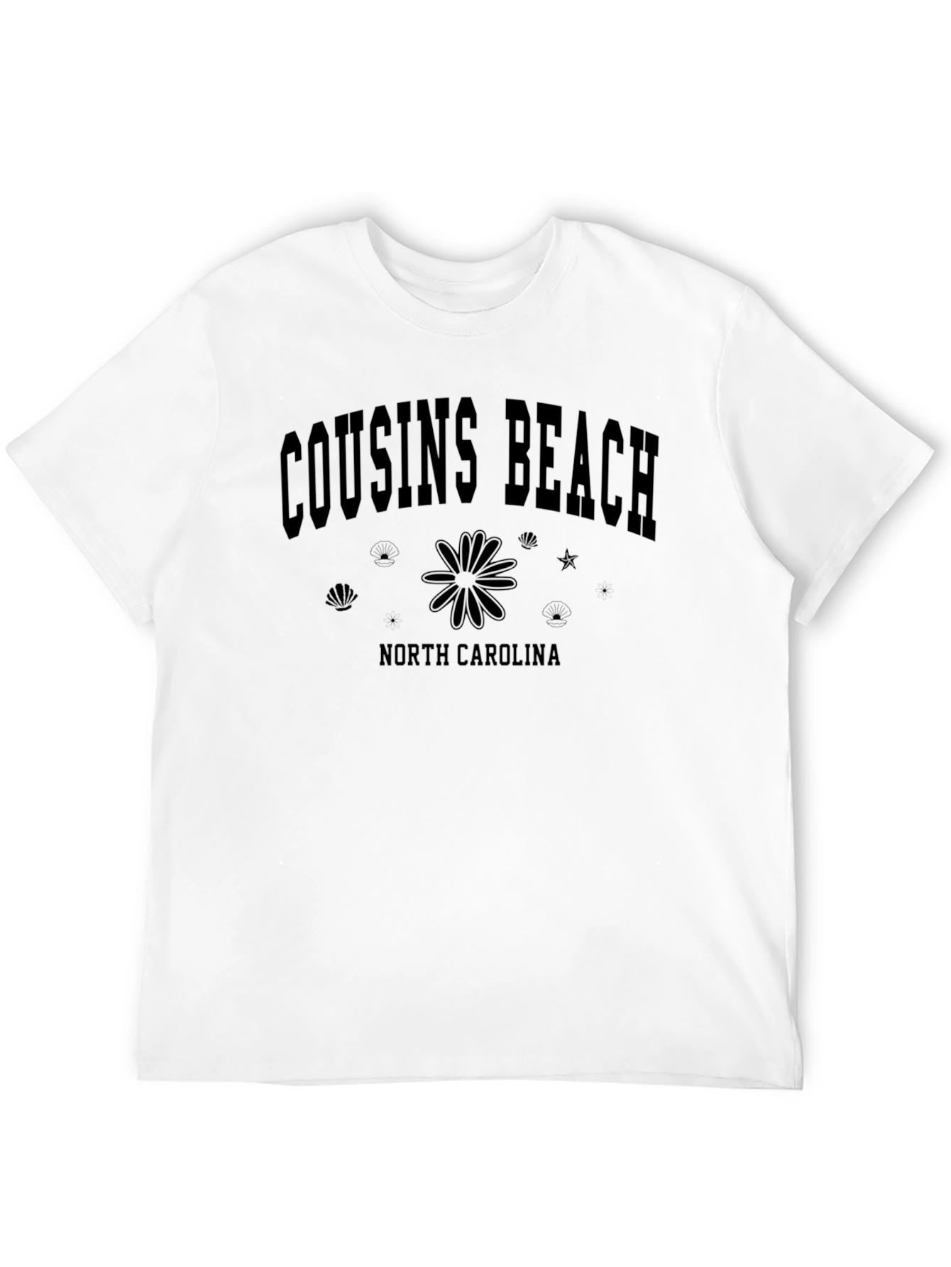 Cousins Beach North Carolina Black T-Shirt