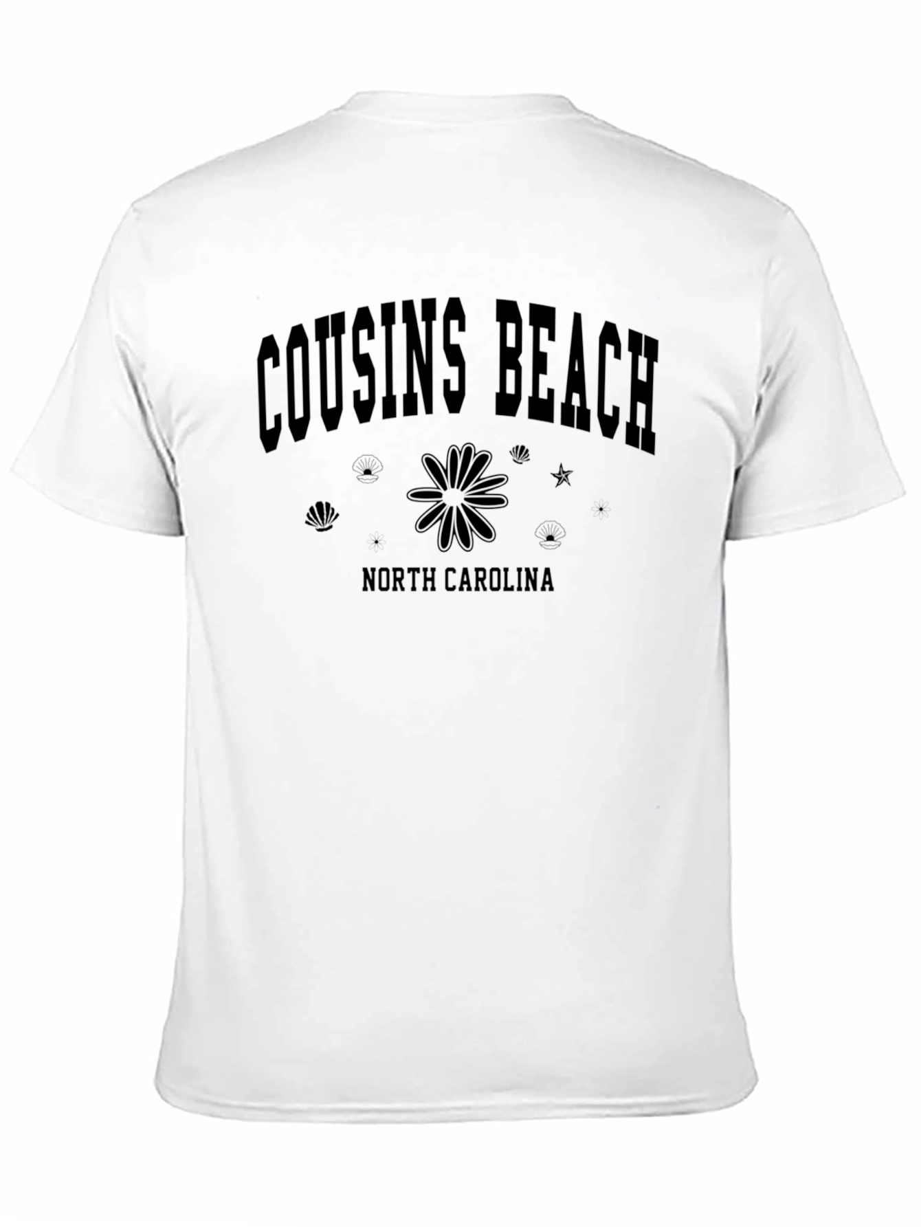 Cousins Beach North Carolina Black T-Shirt