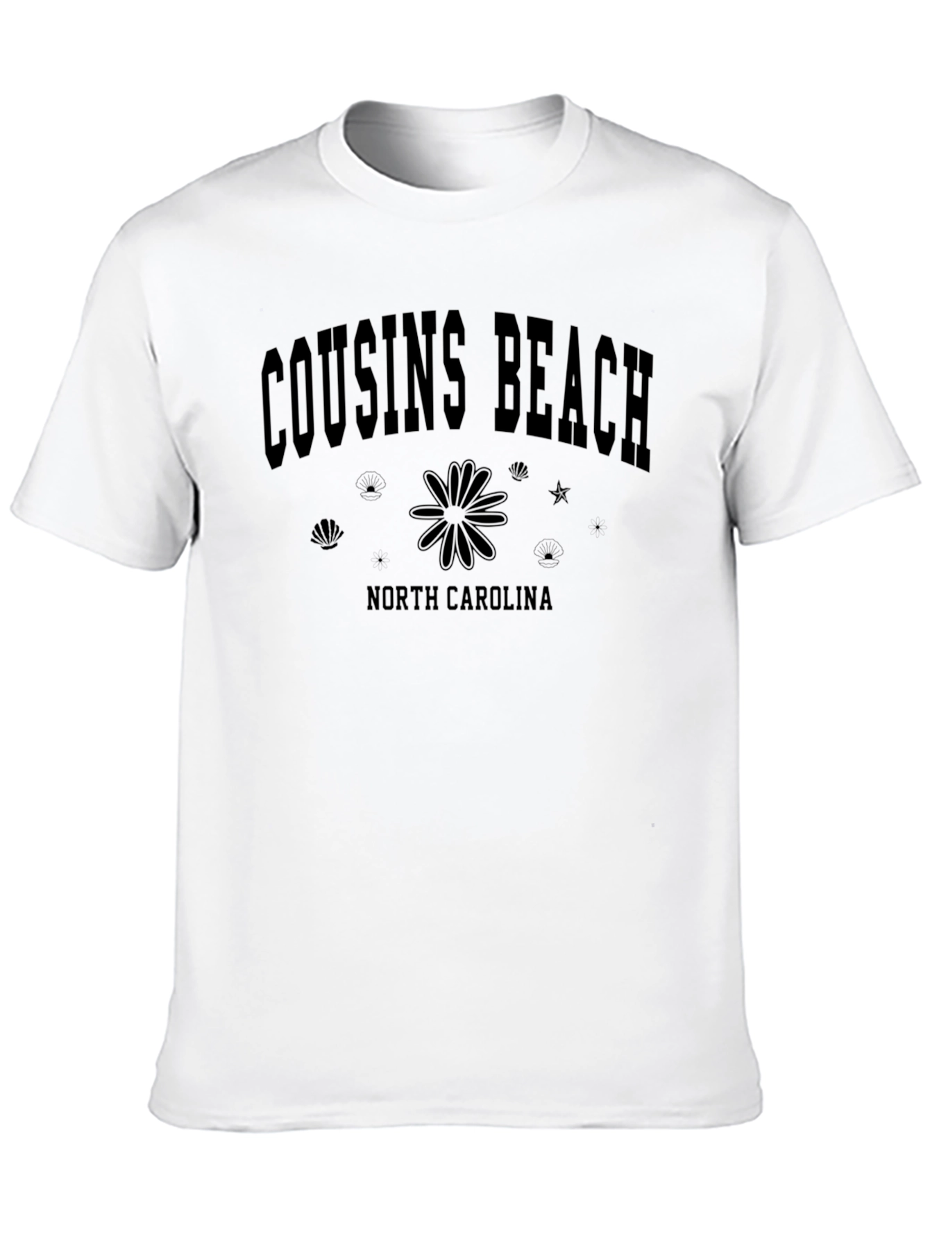 Cousins Beach North Carolina Black T-Shirt