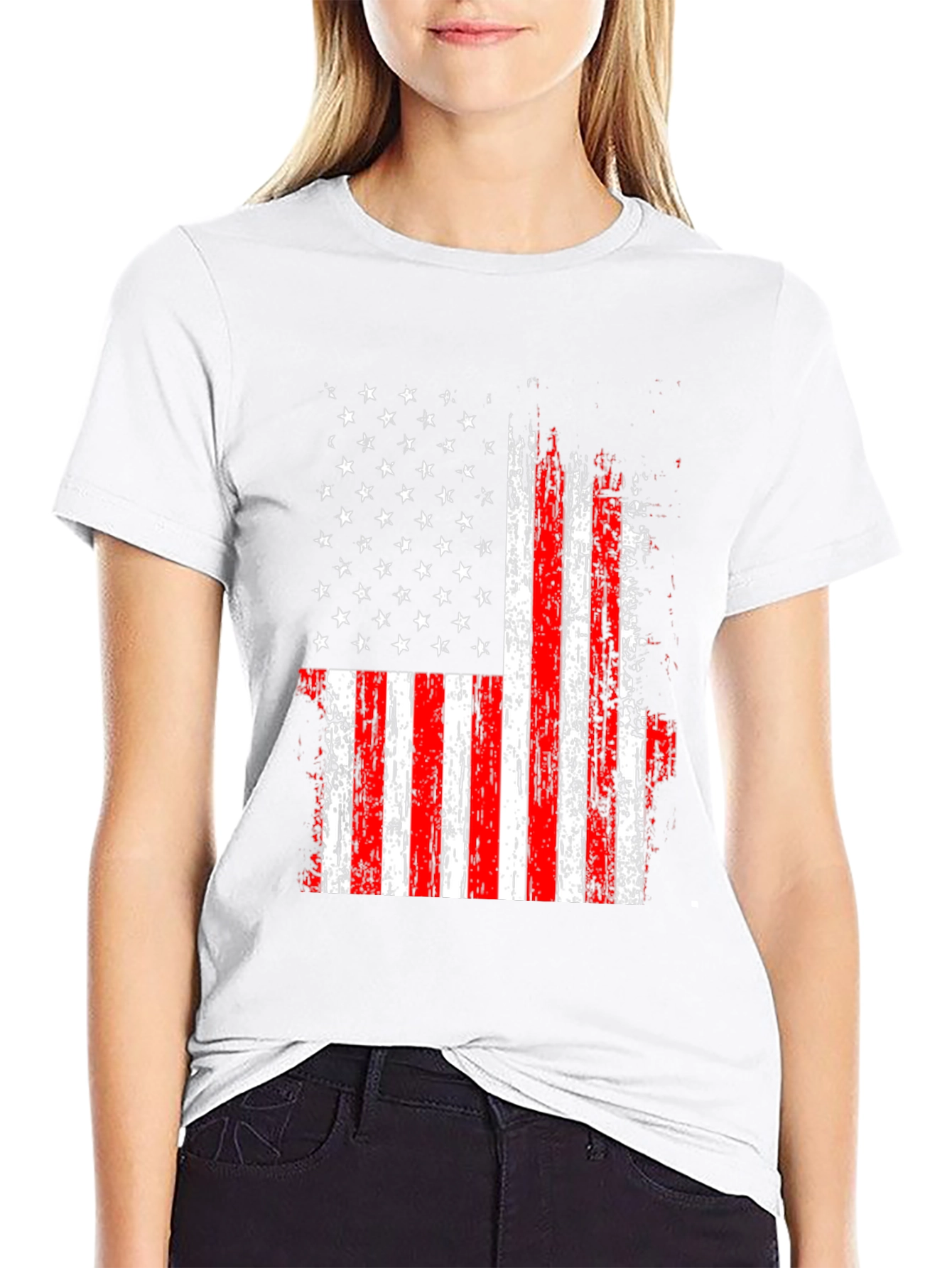 USA Flag Graphic Tee - Patriotic Style
