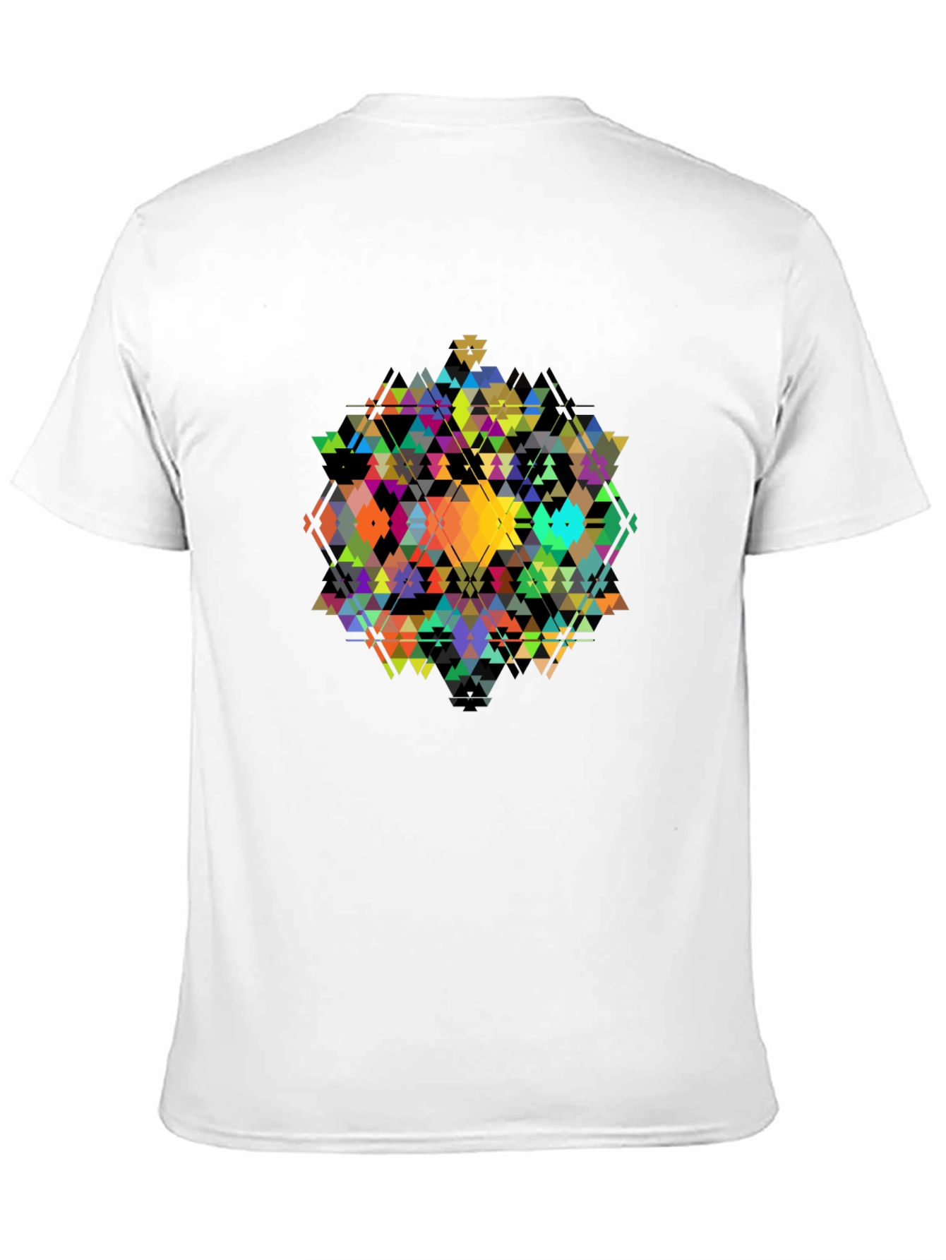 Geometric Triangle Art T-Shirt - Modern Design