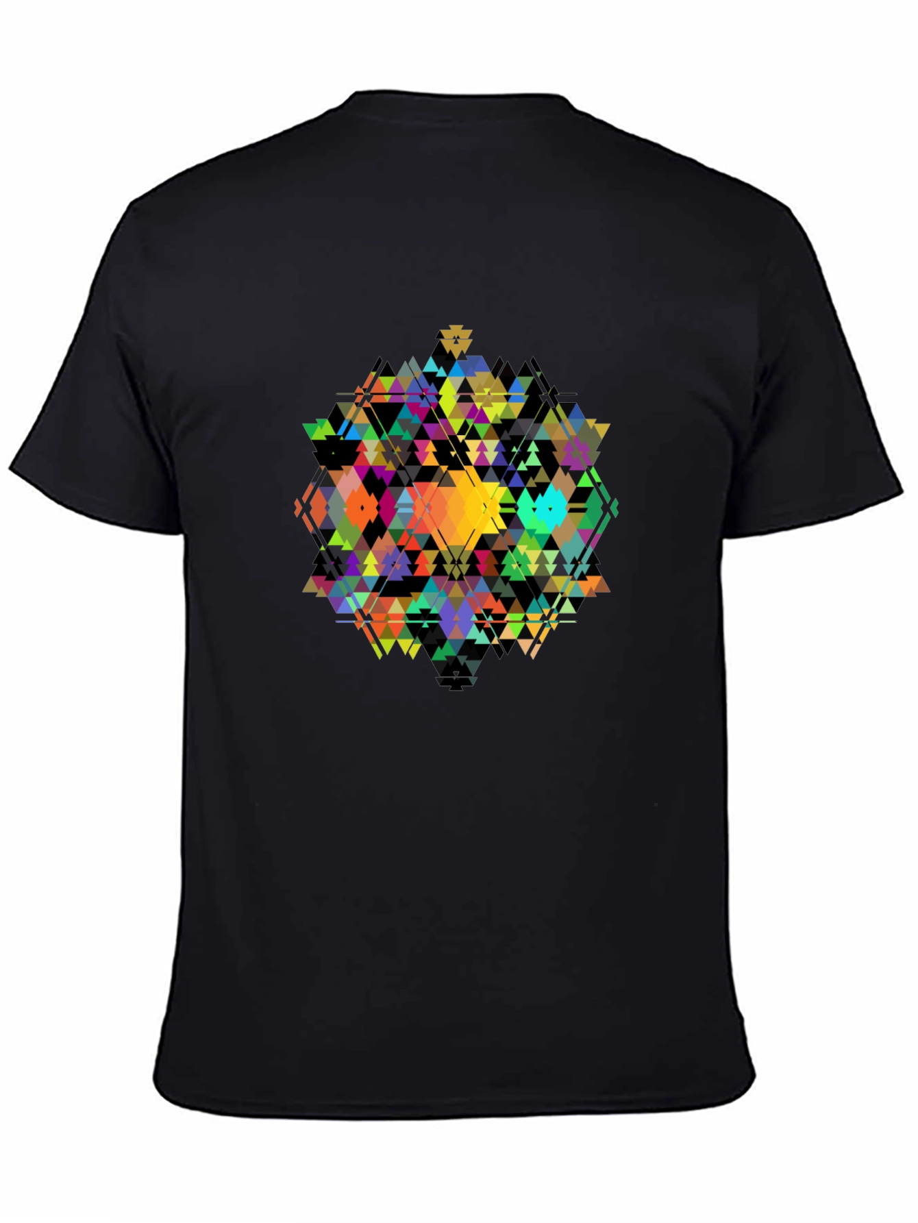 Geometric Triangle Art T-Shirt - Modern Design