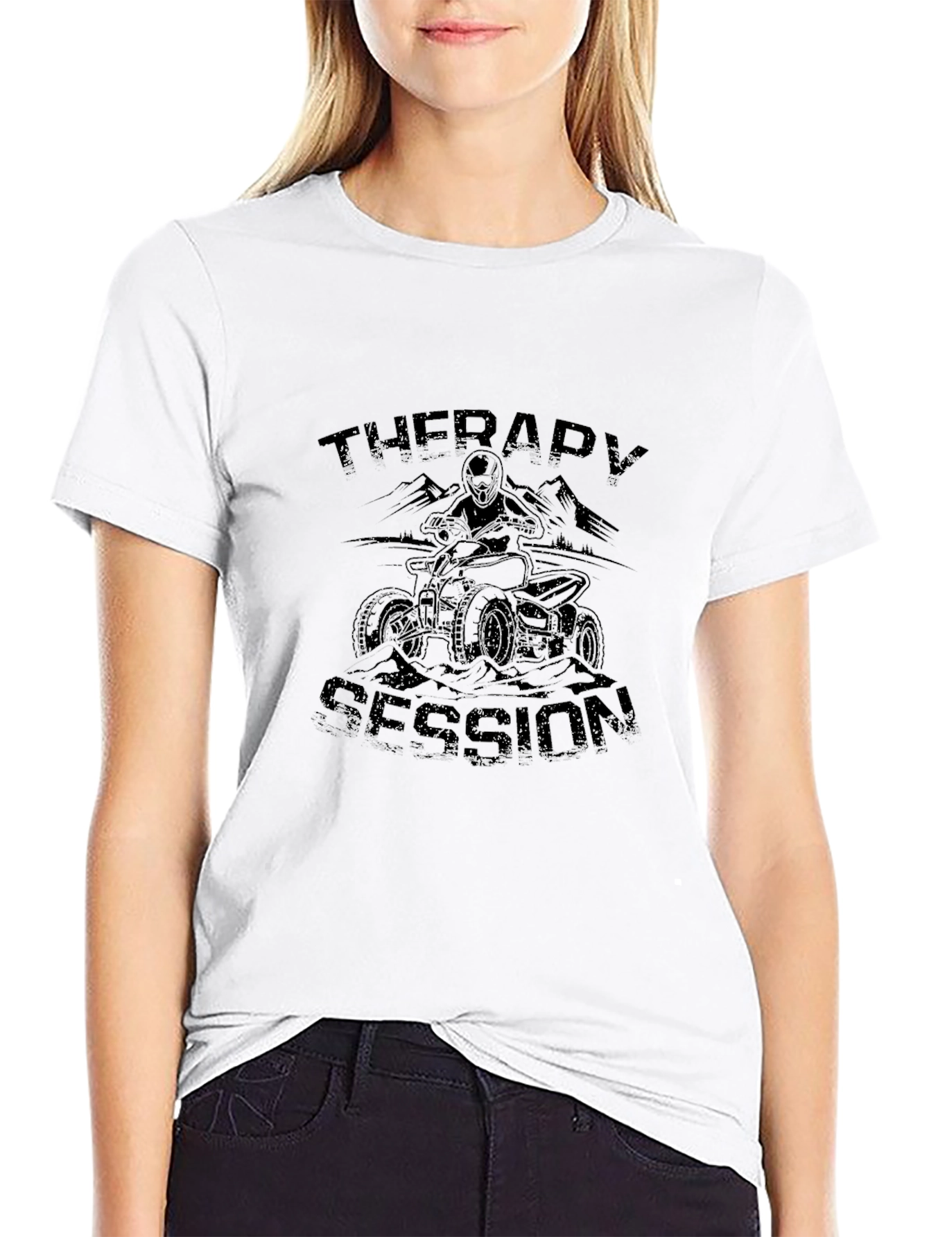 Therapy Session ATV T-Shirt - Black Graphic Tee