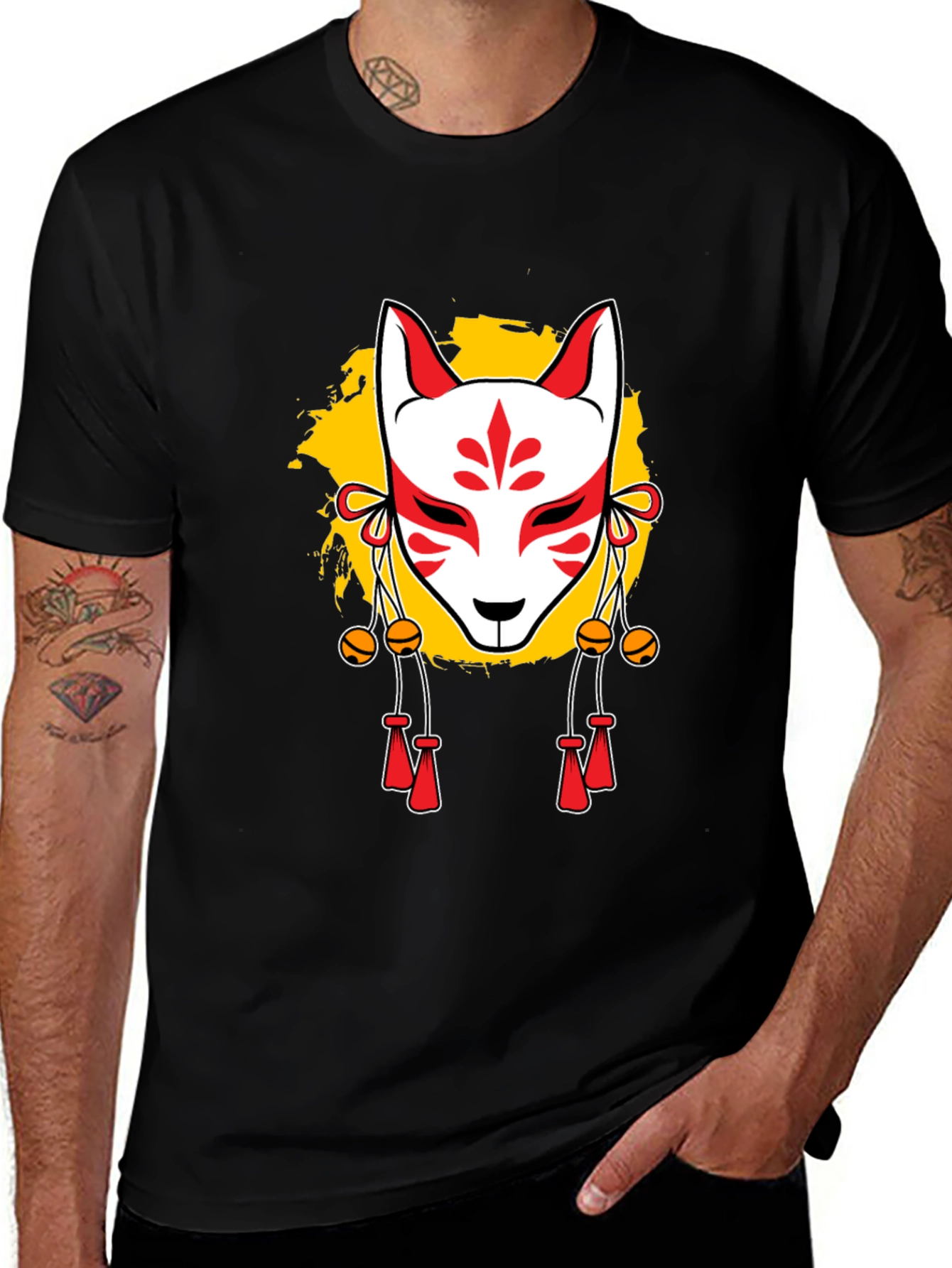 Fox Mask Graphic T-Shirt - Trendy Streetwear Tee