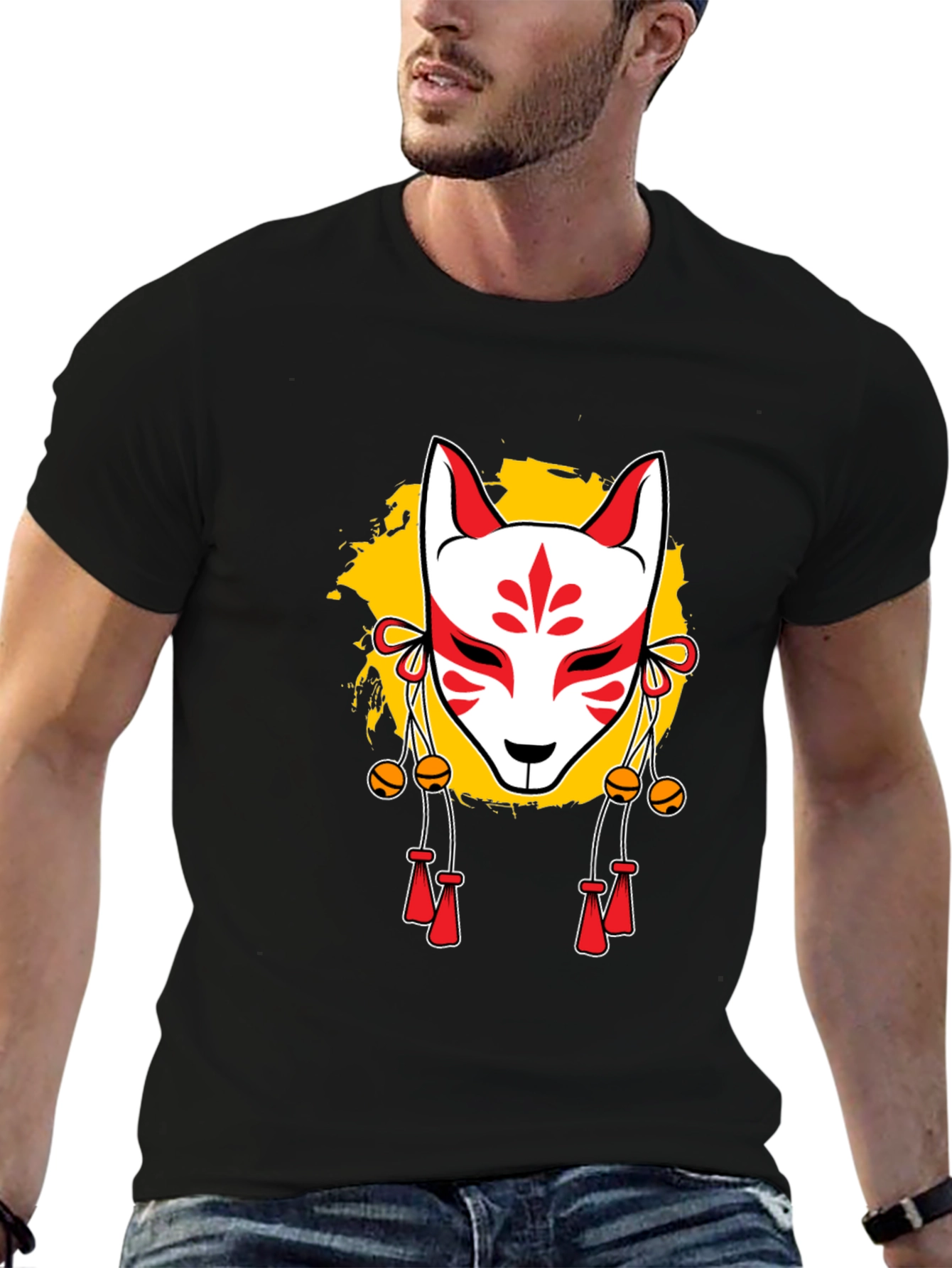Fox Mask Graphic T-Shirt - Trendy Streetwear Tee