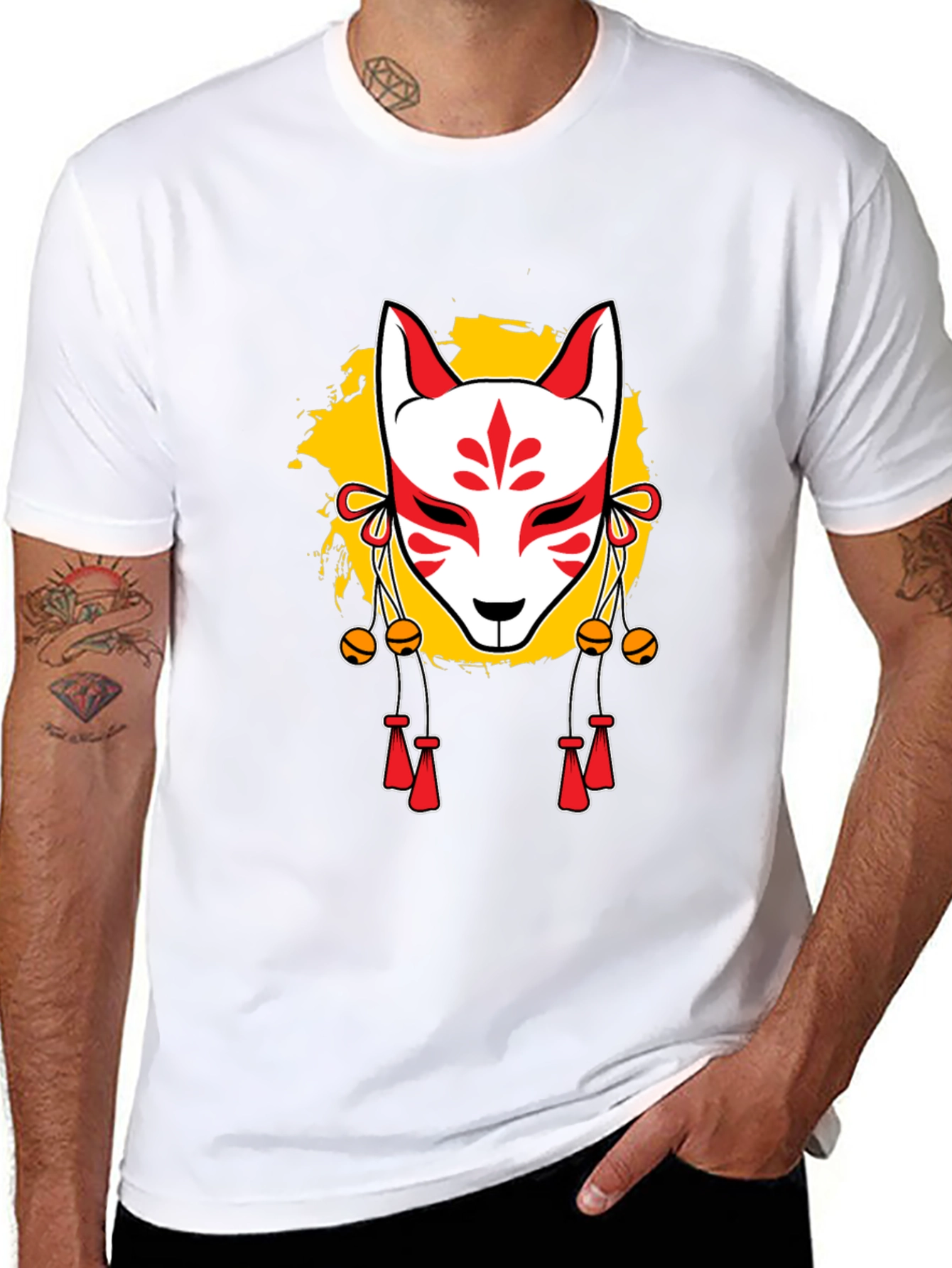 Fox Mask Graphic T-Shirt - Trendy Streetwear Tee
