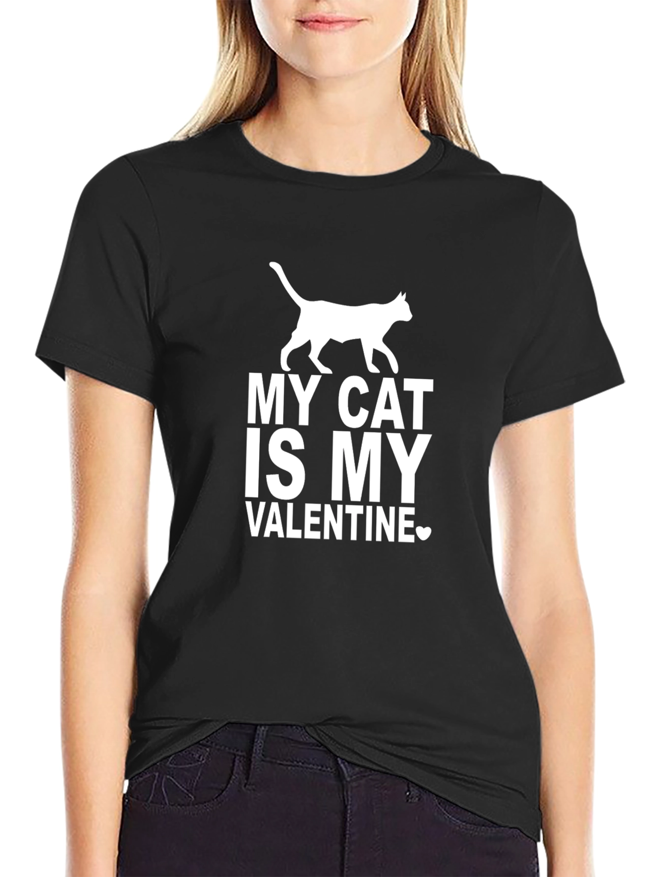 My Cat Is My Valentine Graphic T-Shirt