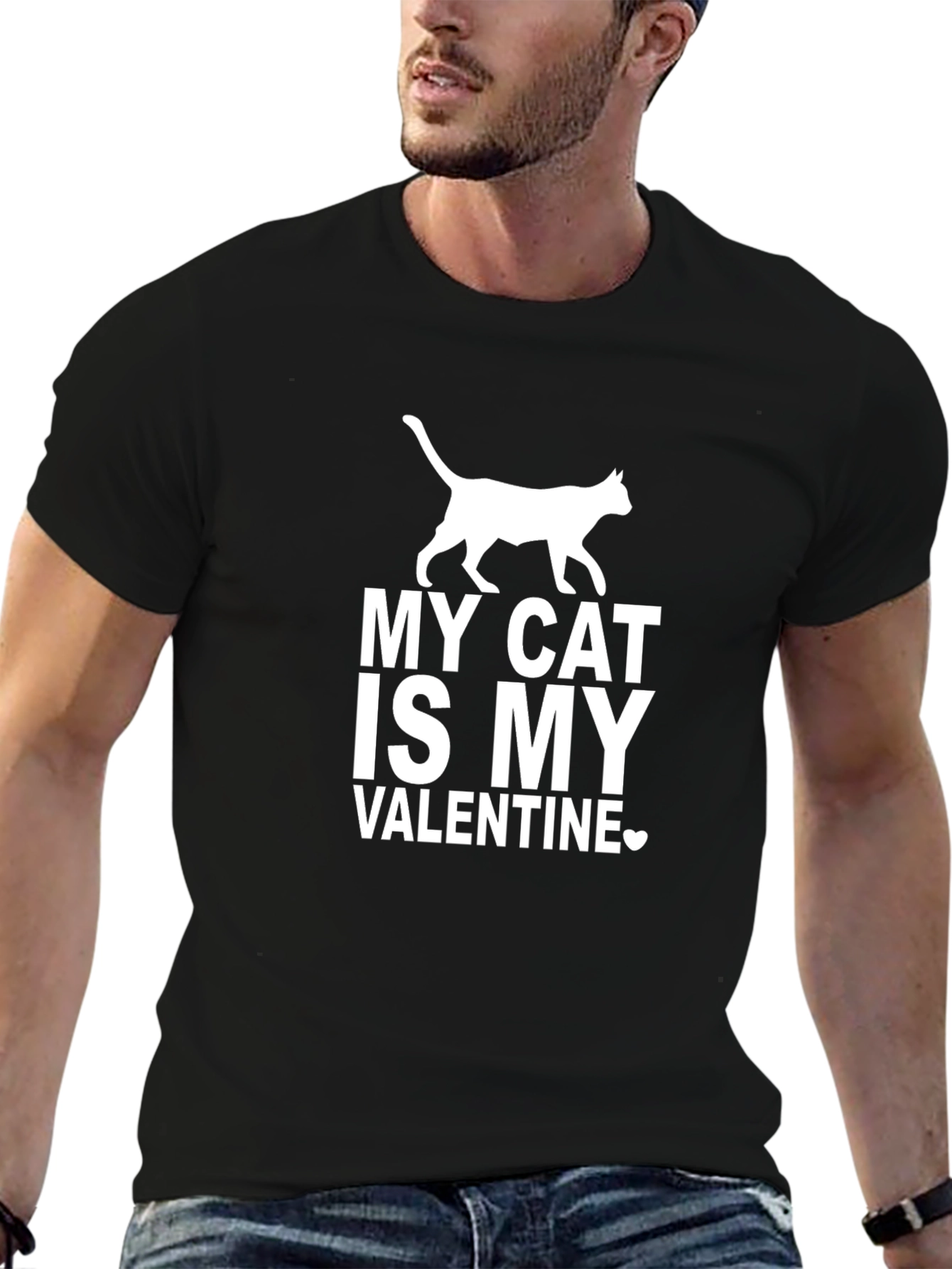 My Cat Is My Valentine Graphic T-Shirt
