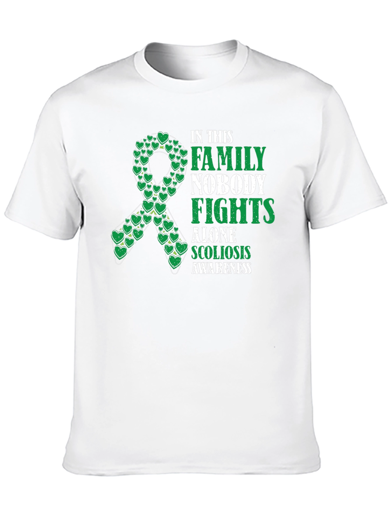 Scoliosis Awareness T-Shirt - Nobody Fights Alone