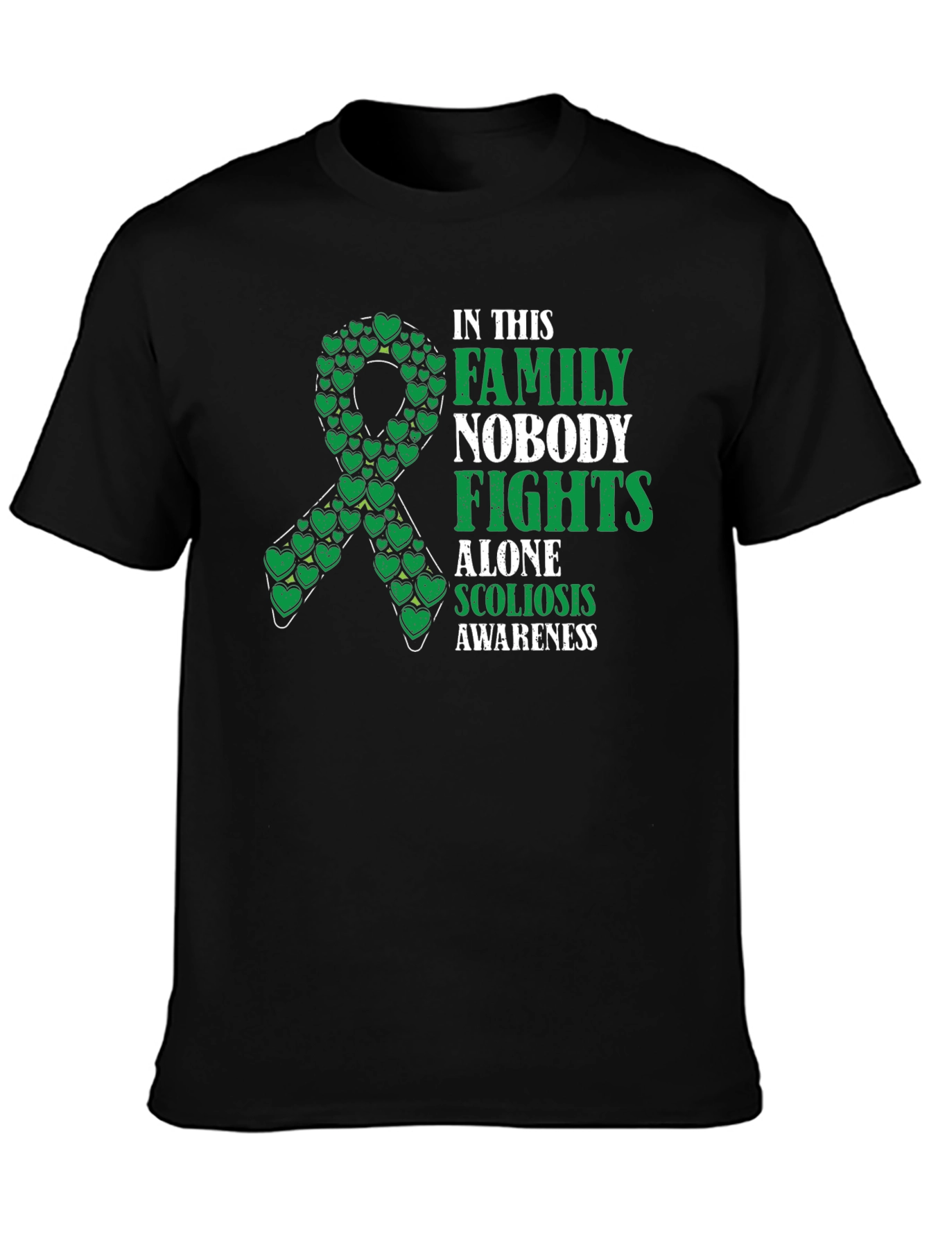 Scoliosis Awareness T-Shirt - Nobody Fights Alone