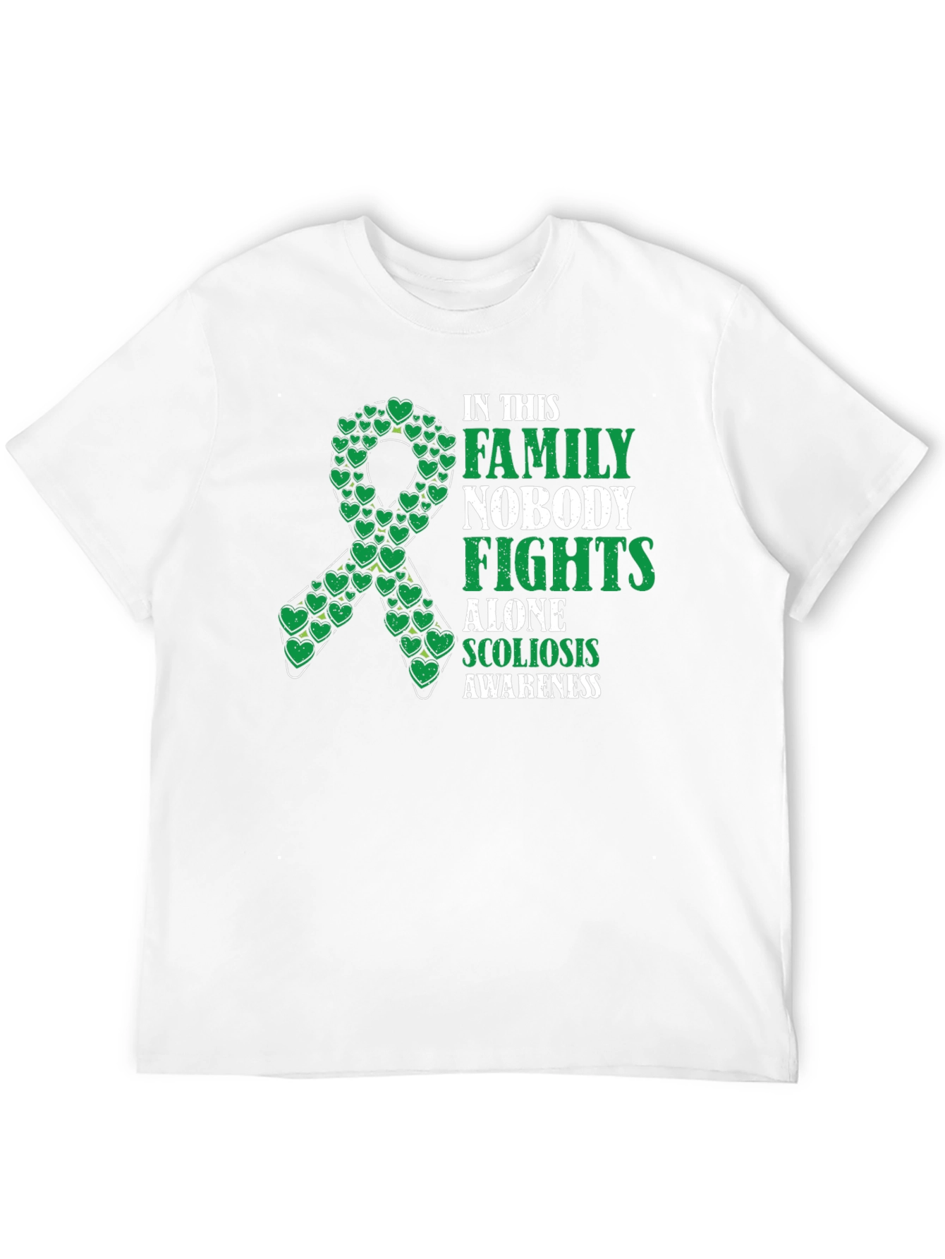 Scoliosis Awareness T-Shirt - Nobody Fights Alone