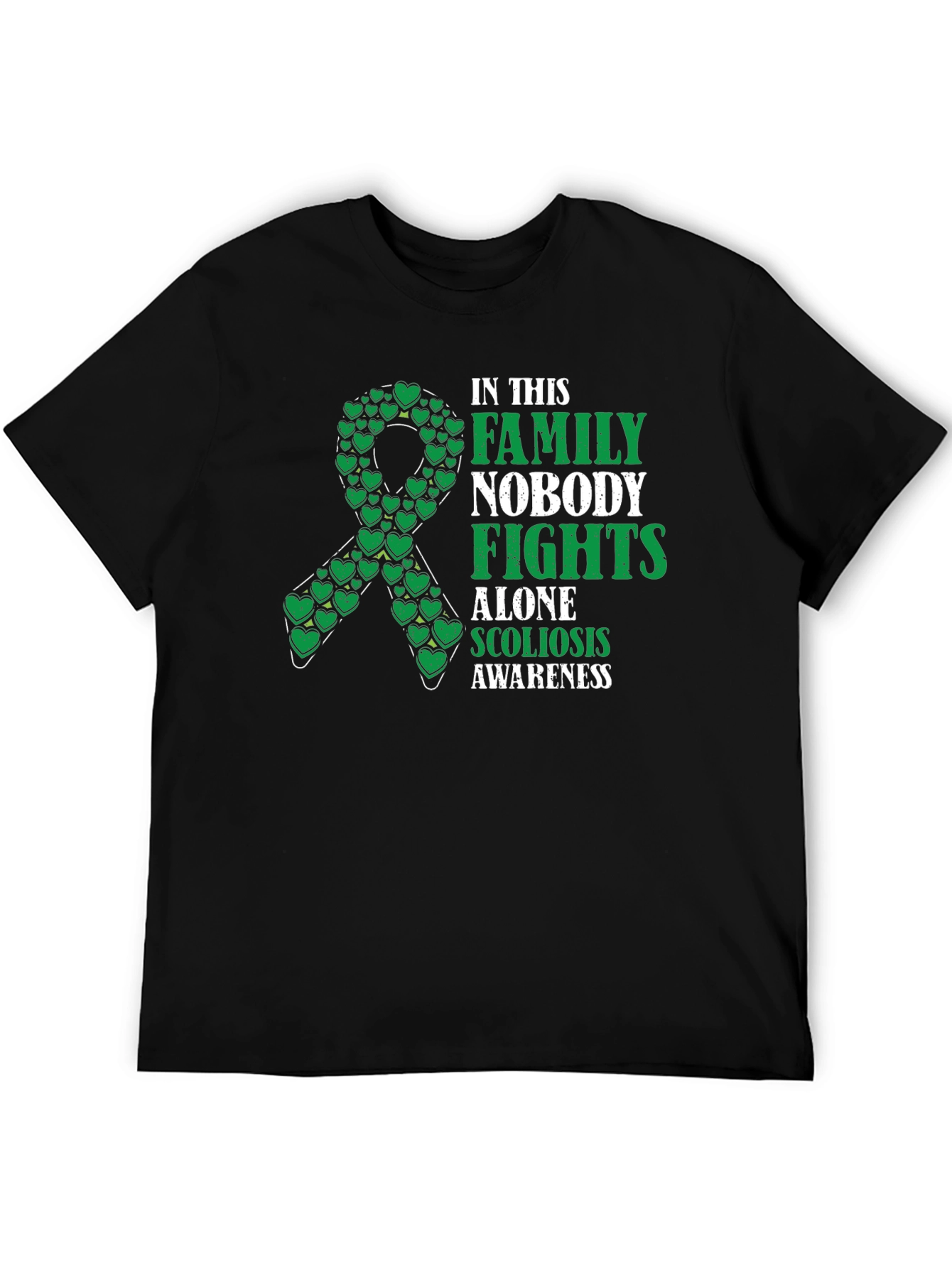 Scoliosis Awareness T-Shirt - Nobody Fights Alone