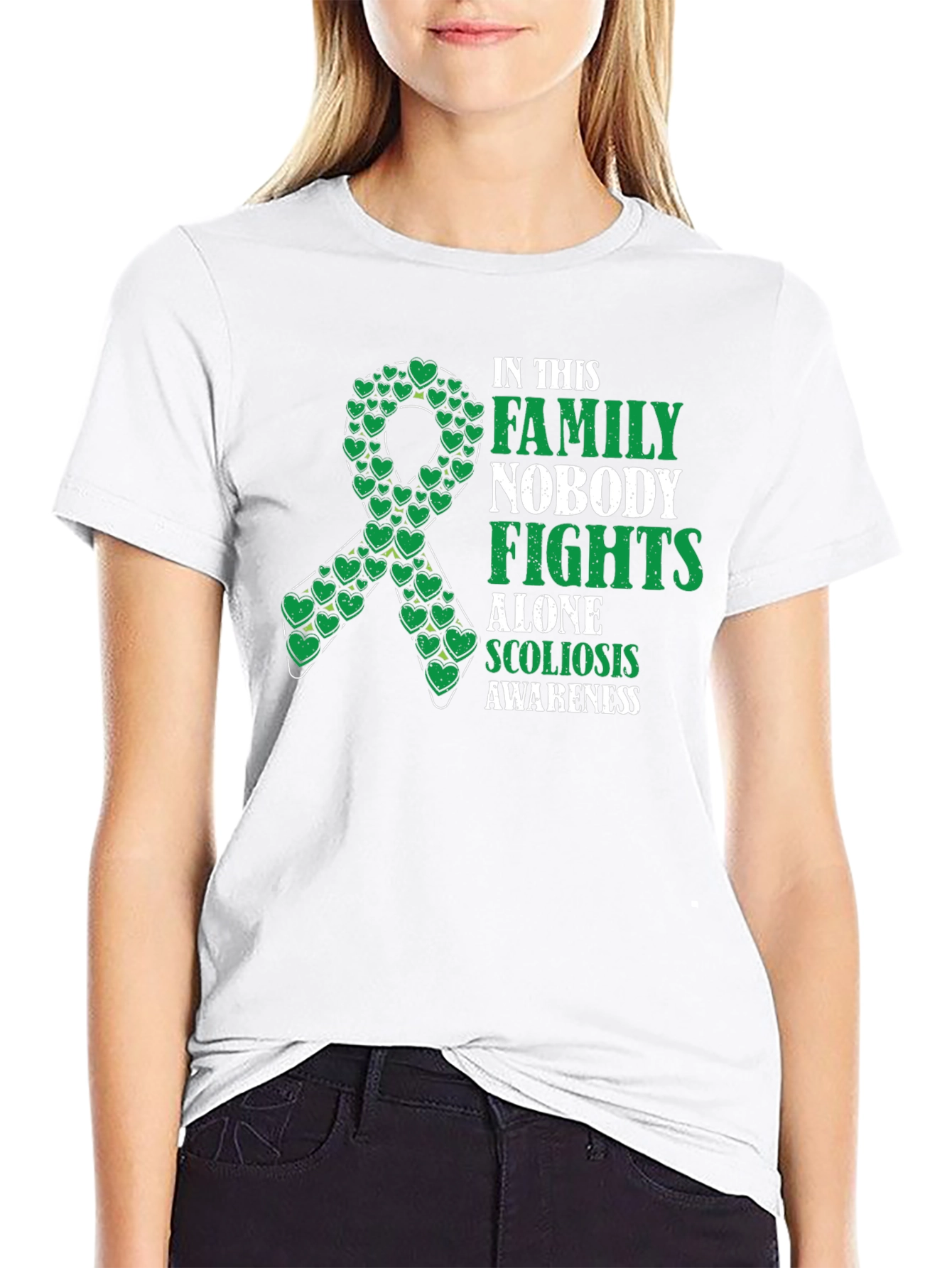 Scoliosis Awareness T-Shirt - Nobody Fights Alone