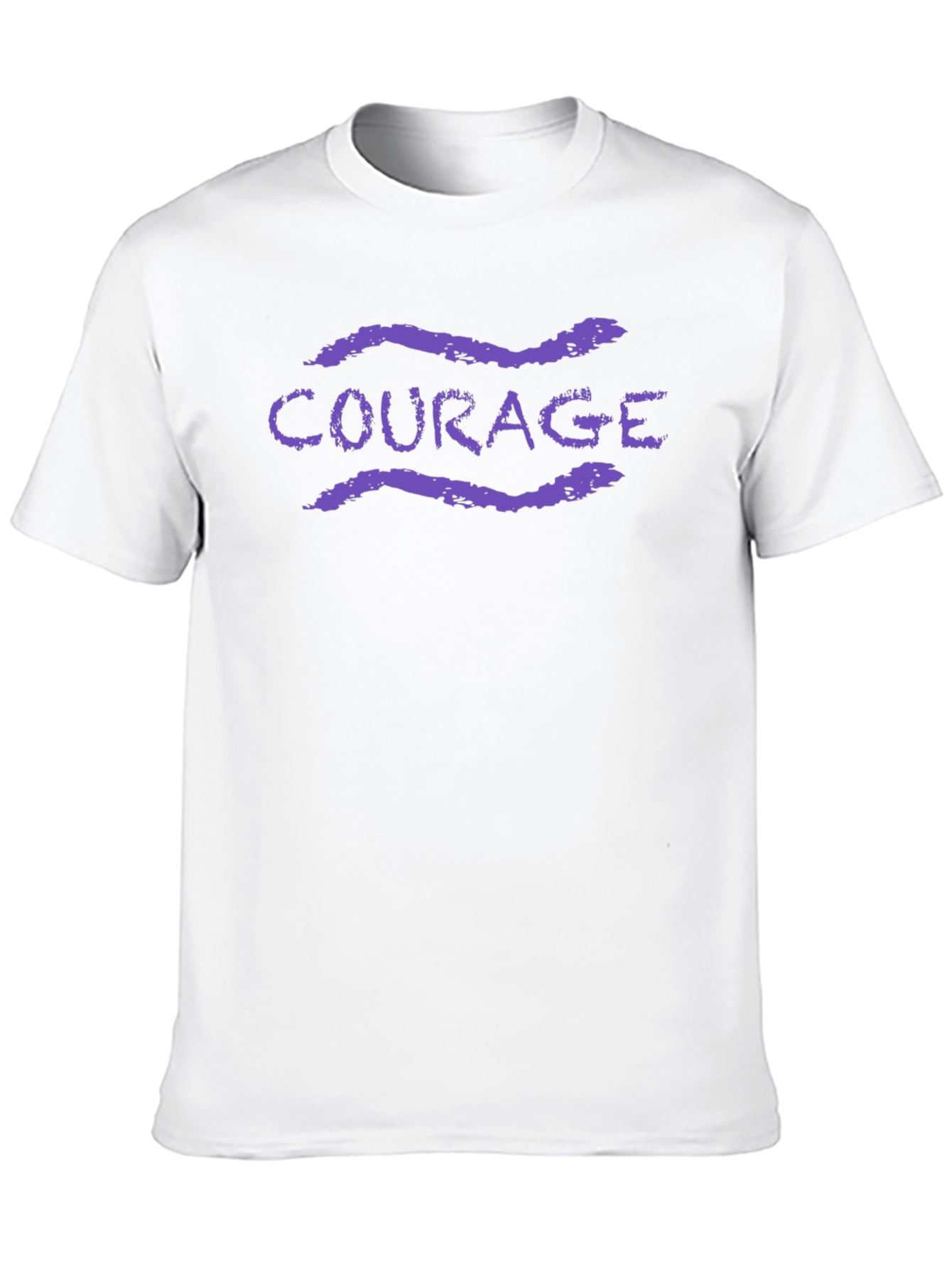 Courage Graphic Tee - Black Cotton Blend T-Shirt