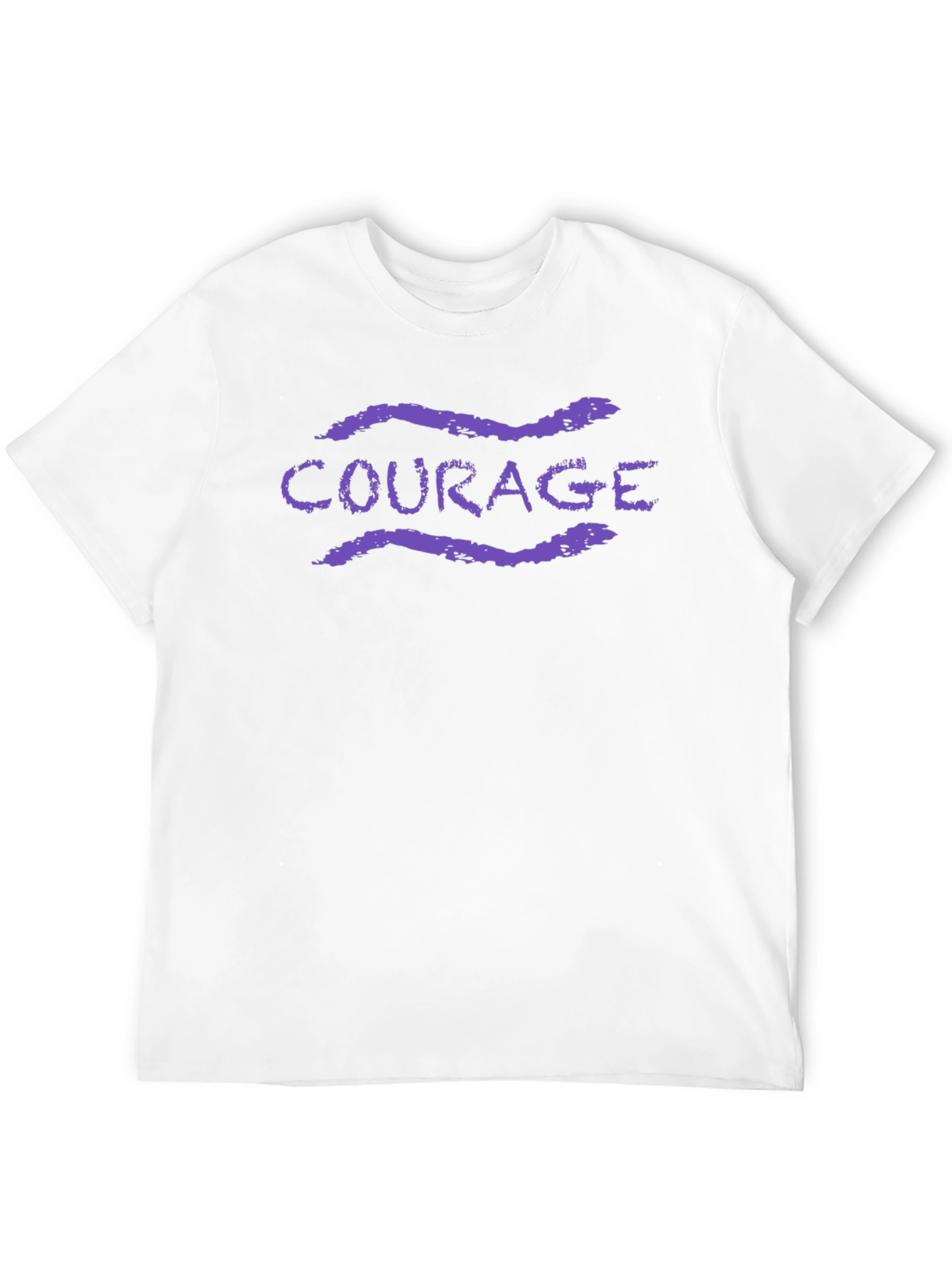 Courage Graphic Tee - Black Cotton Blend T-Shirt
