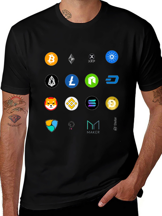 Crypto Coin T-Shirt - Bitcoin Ethereum and More!