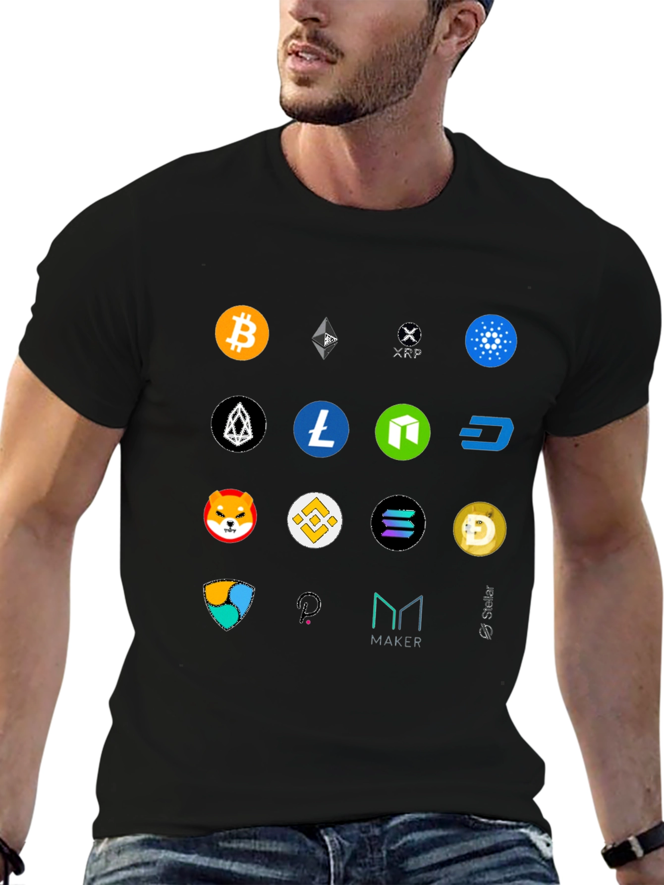 Crypto Coin T-Shirt - Bitcoin Ethereum and More!