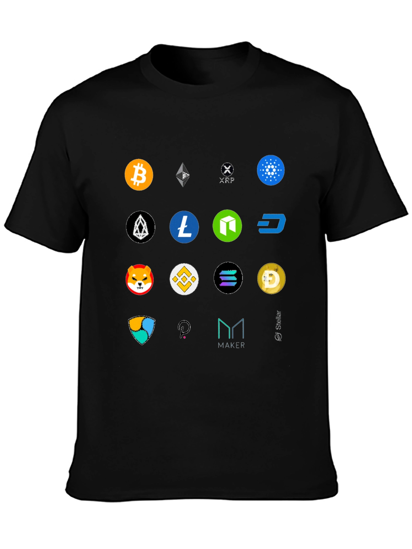 Crypto Coin T-Shirt - Bitcoin Ethereum and More!