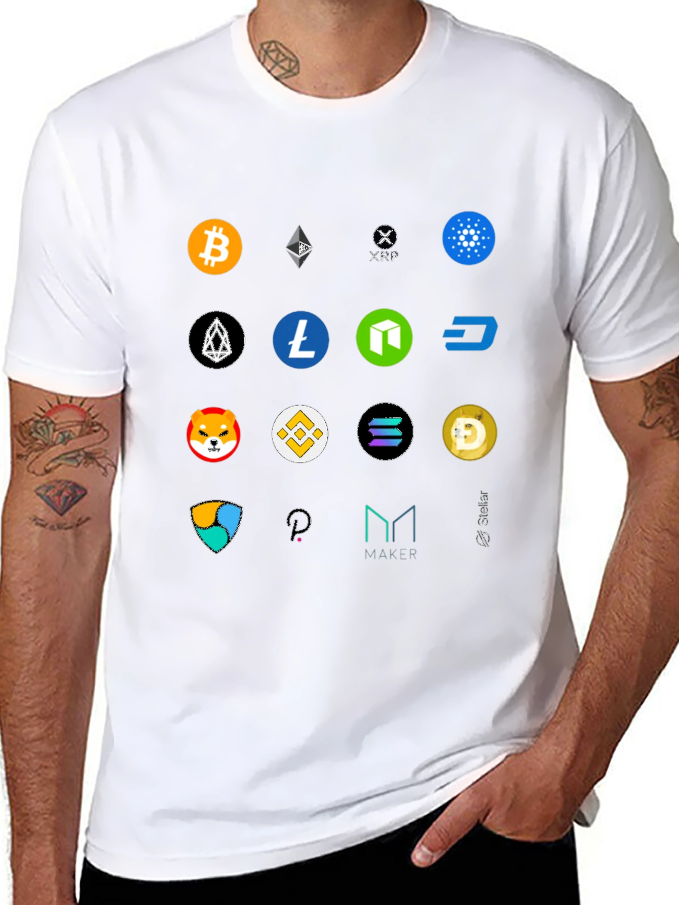 Crypto Coin T-Shirt - Bitcoin Ethereum and More!