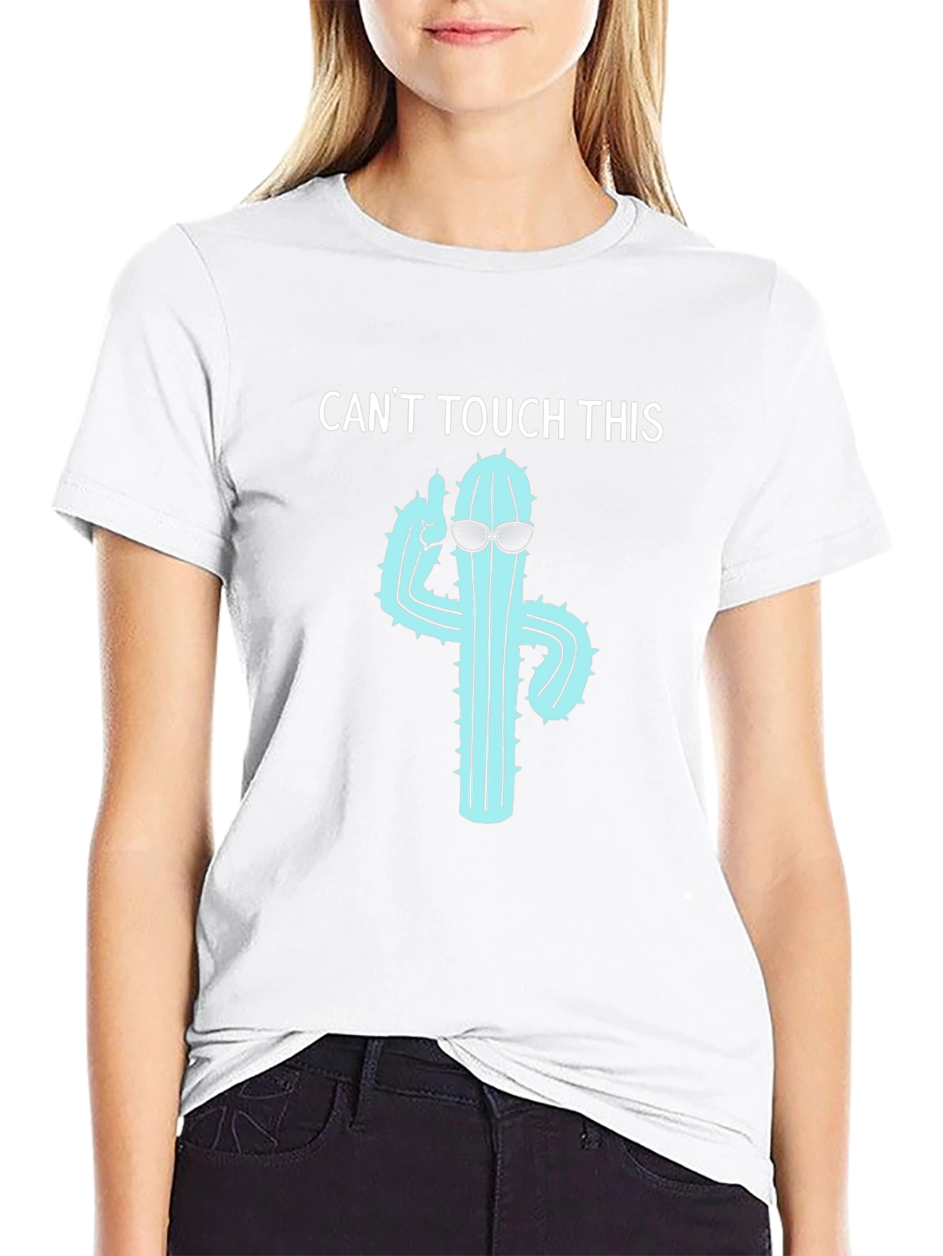 Cool Cactus T-Shirt - Cant Touch This Design