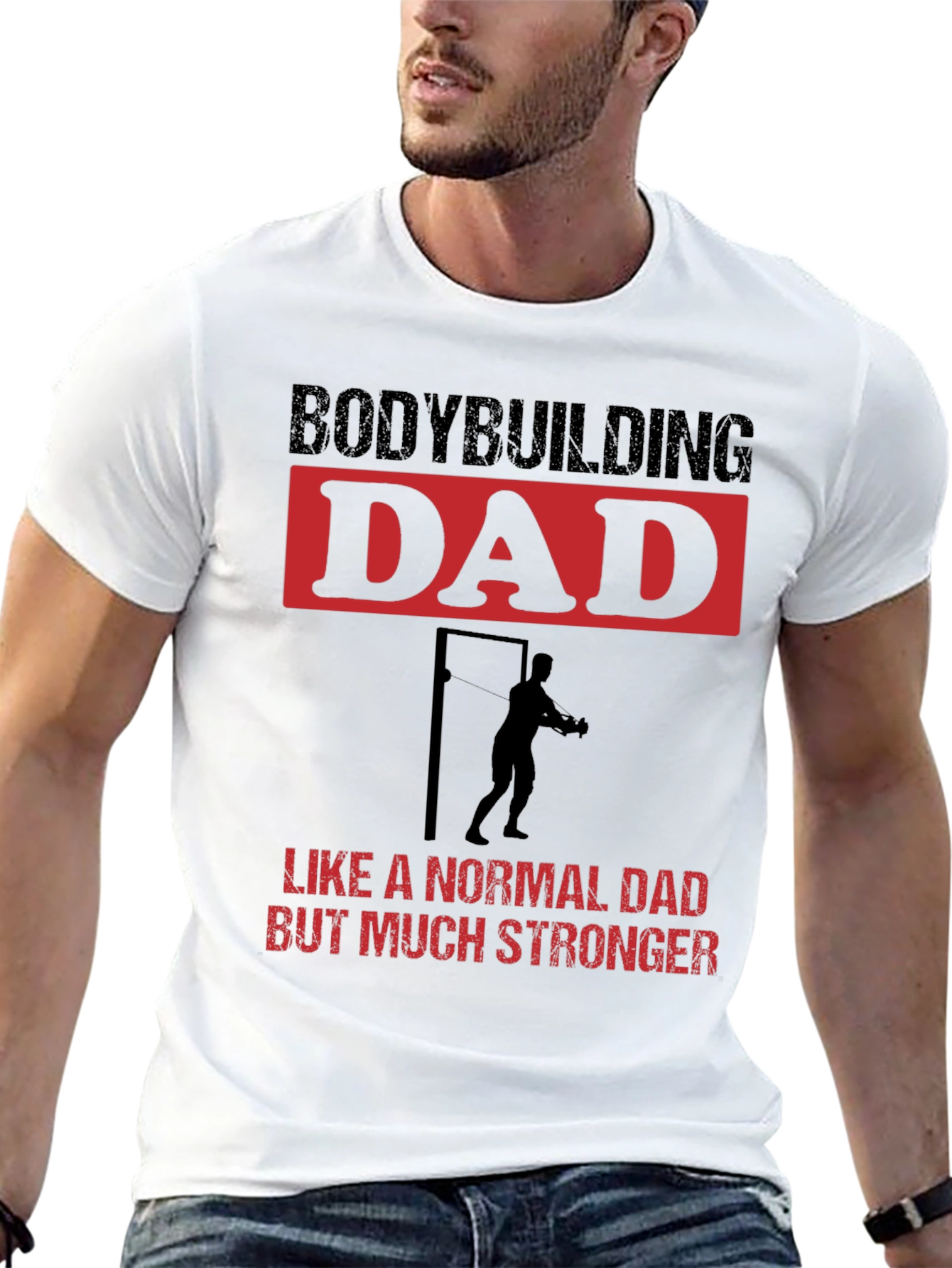 Bodybuilding Dad T-Shirt - Strong Dad Gift
