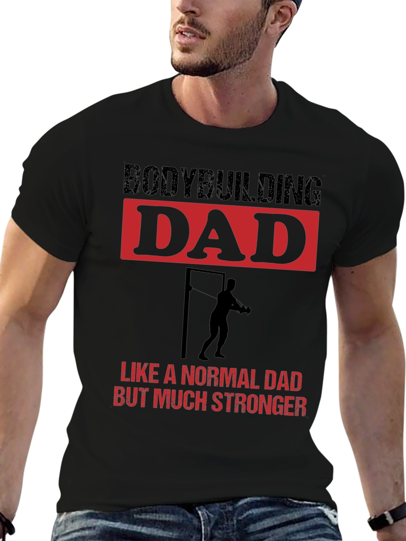 Bodybuilding Dad T-Shirt - Strong Dad Gift