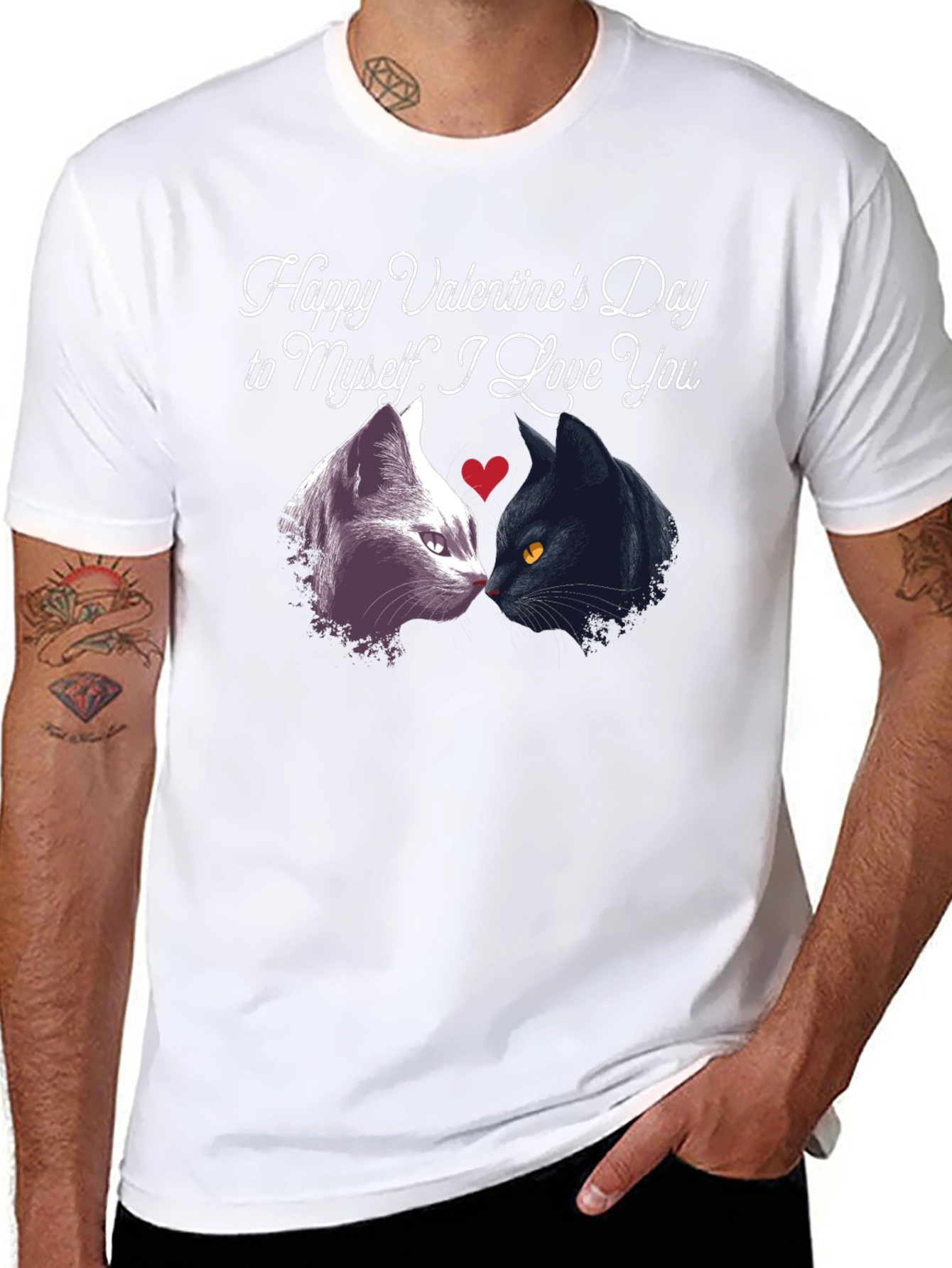 Happy Valentines Day Cat T-Shirt