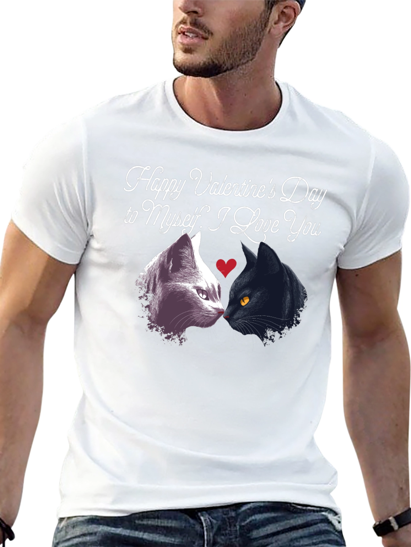 Happy Valentines Day Cat T-Shirt