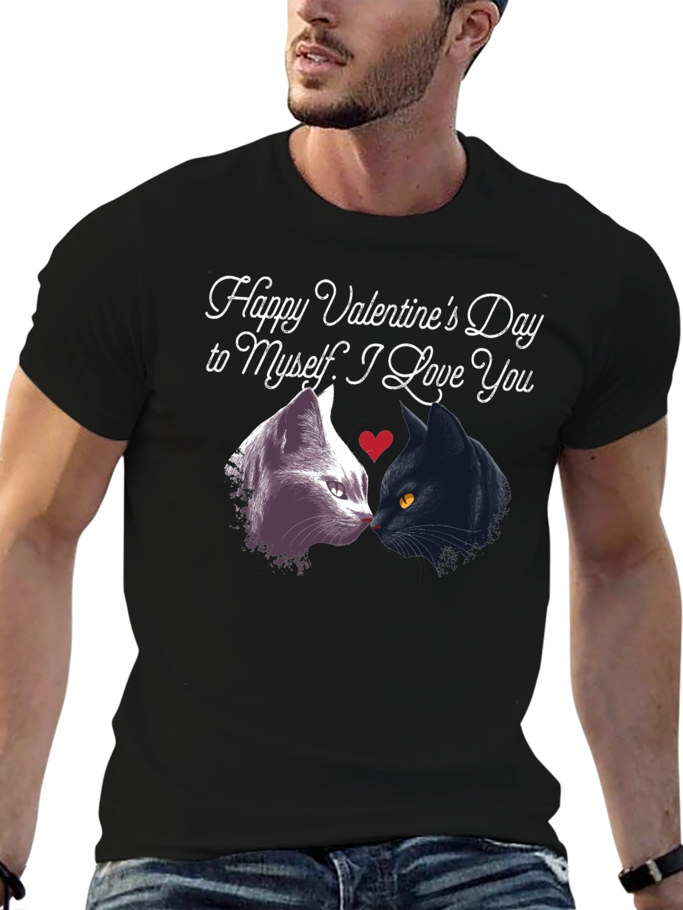 Happy Valentines Day Cat T-Shirt