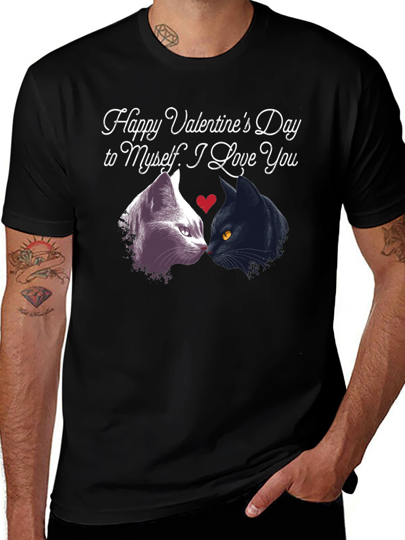 Happy Valentines Day Cat T-Shirt