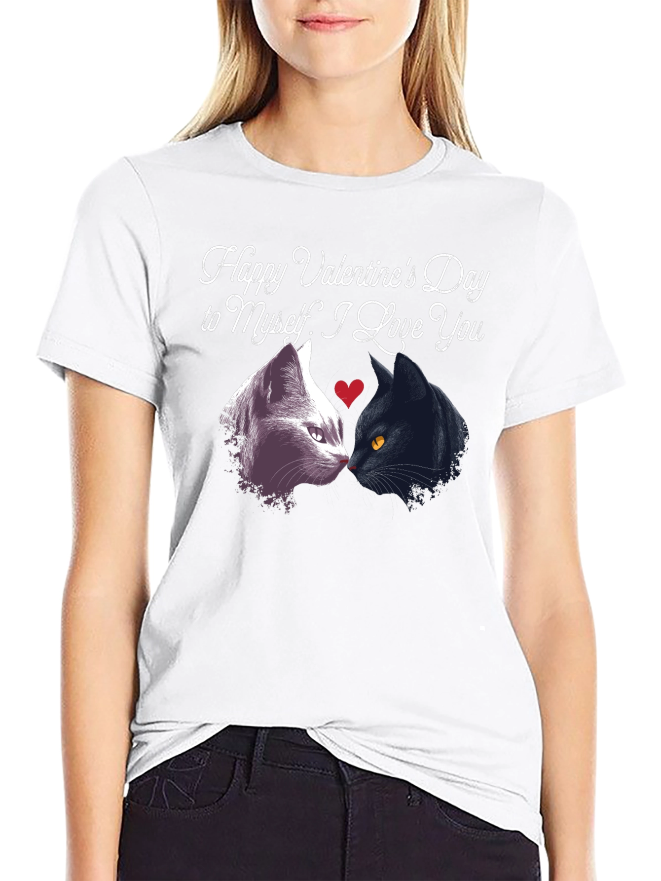 Happy Valentines Day Cat T-Shirt
