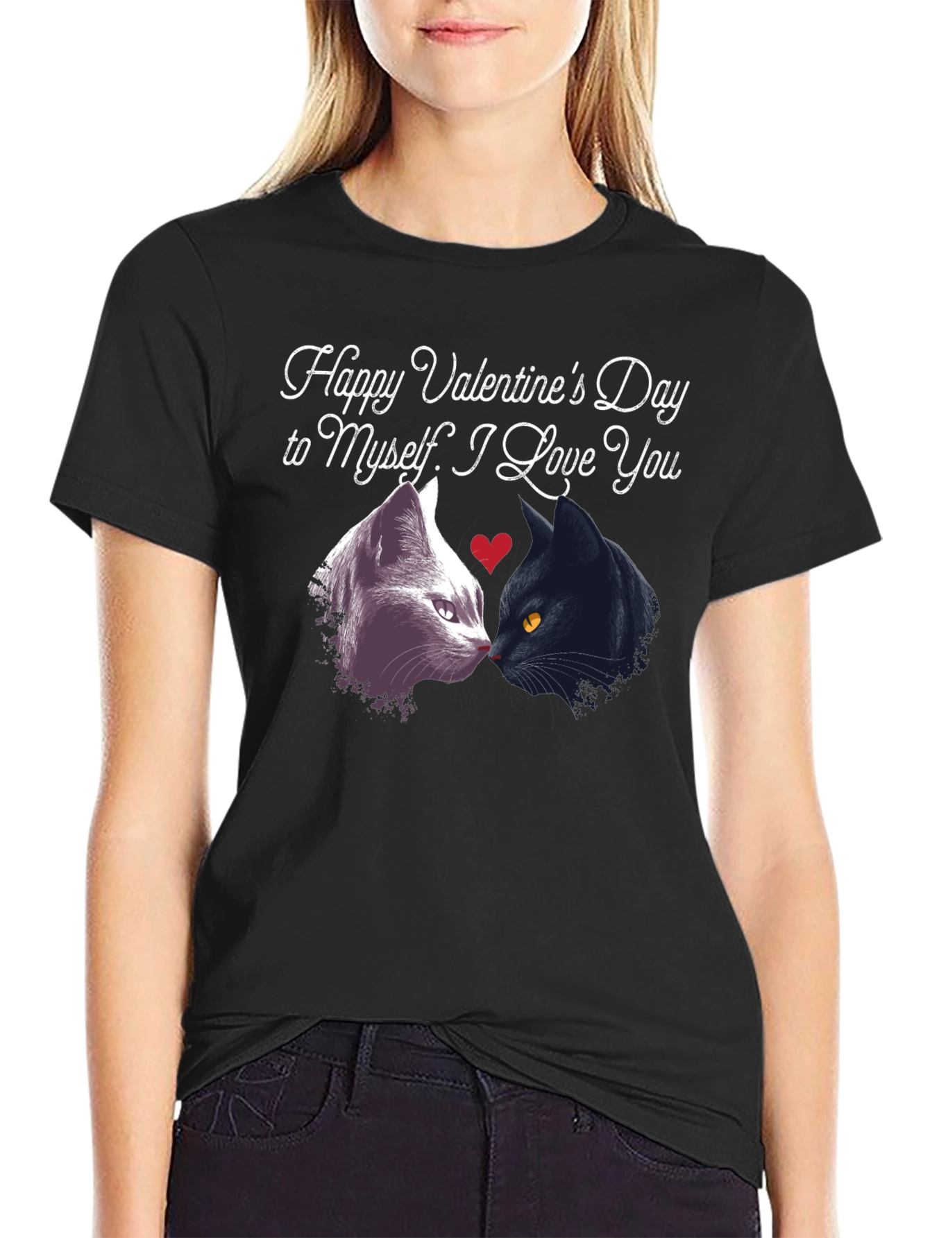 Happy Valentines Day Cat T-Shirt