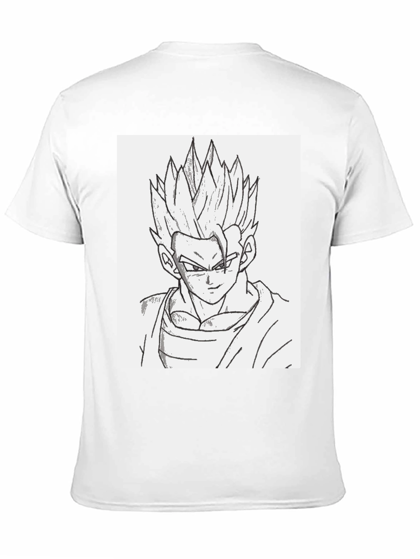 Anime Gohan Sketch Black T-Shirt