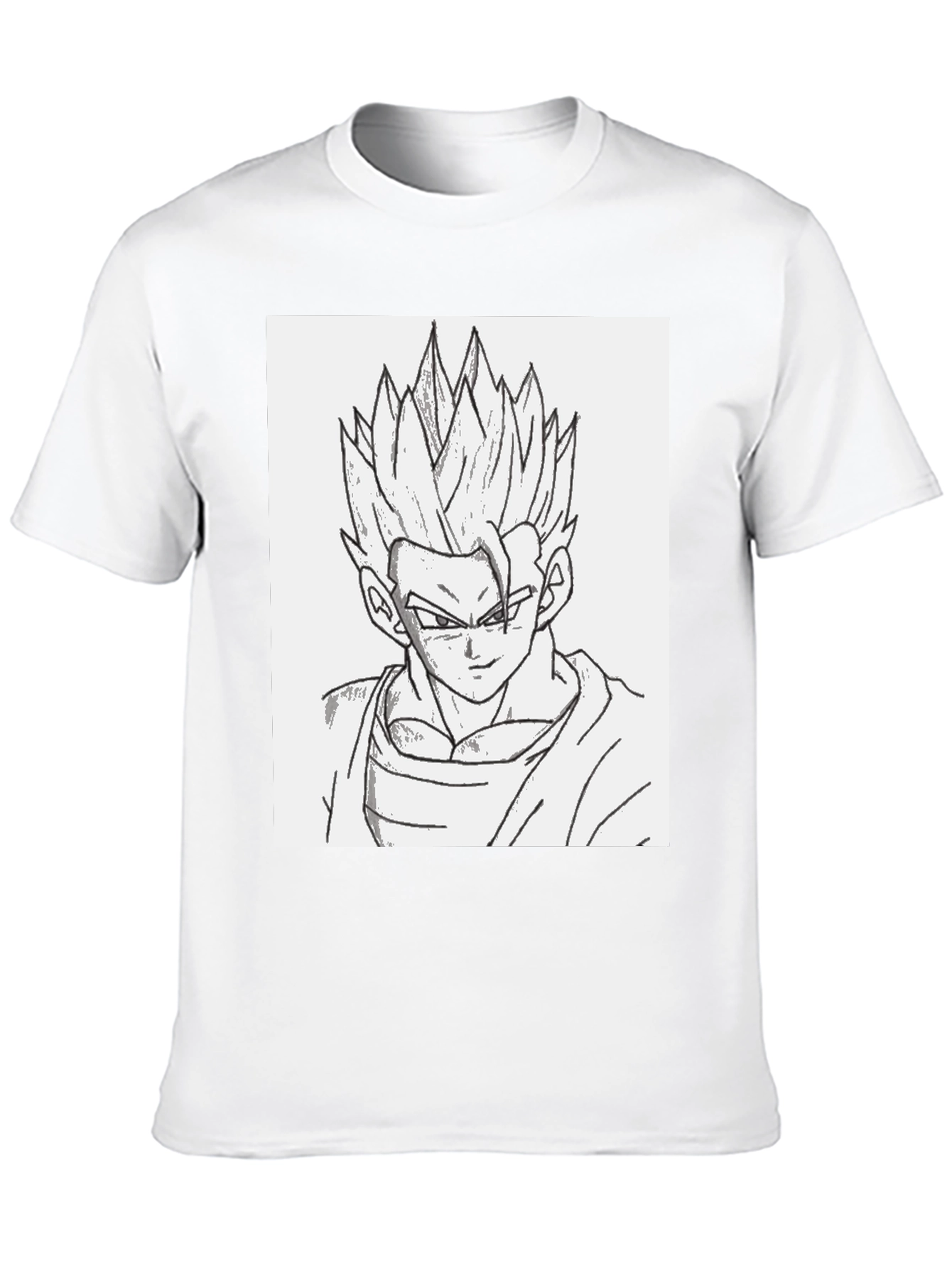 Anime Gohan Sketch Black T-Shirt