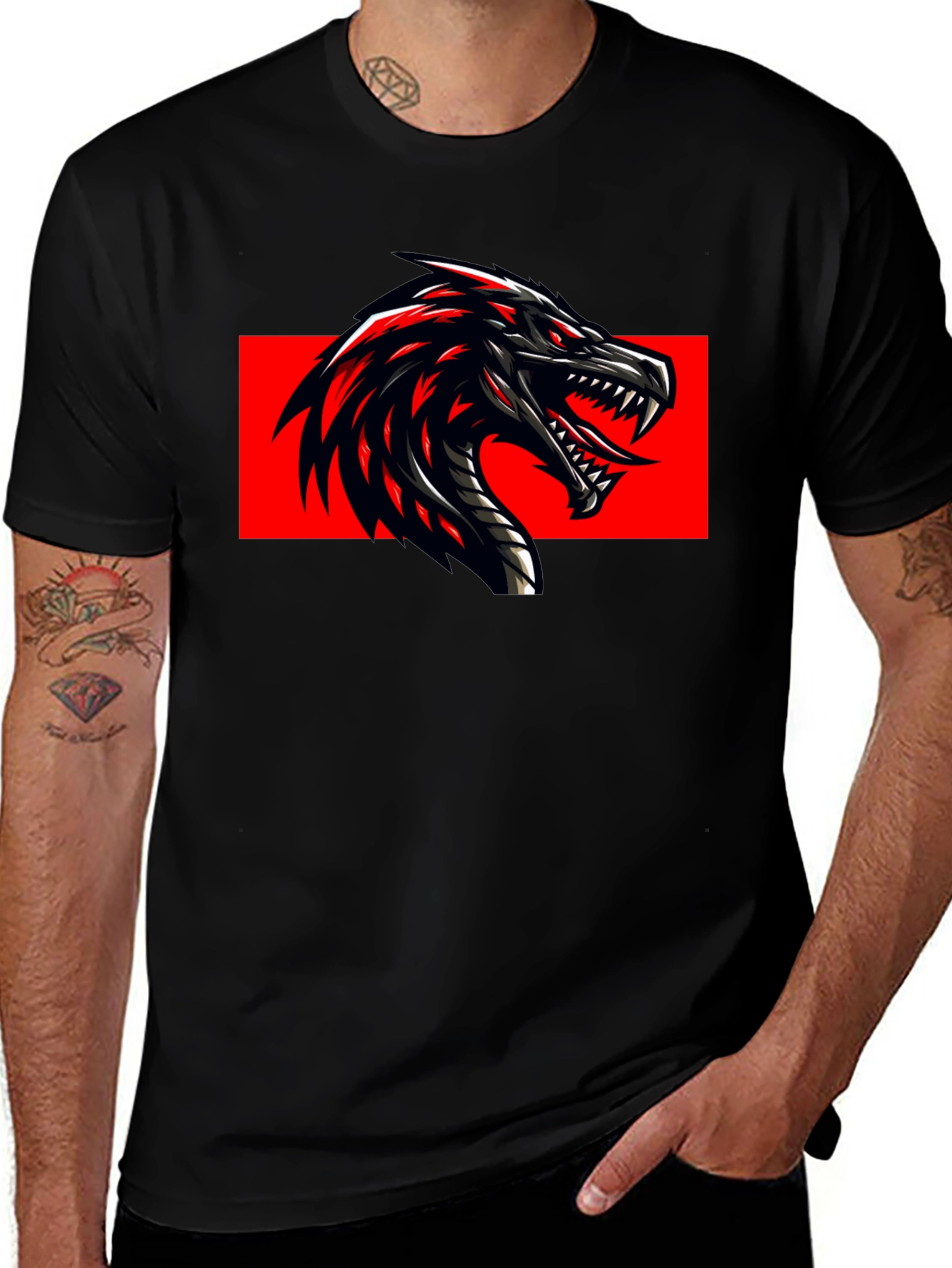 Dragon Graphic Black T-Shirt
