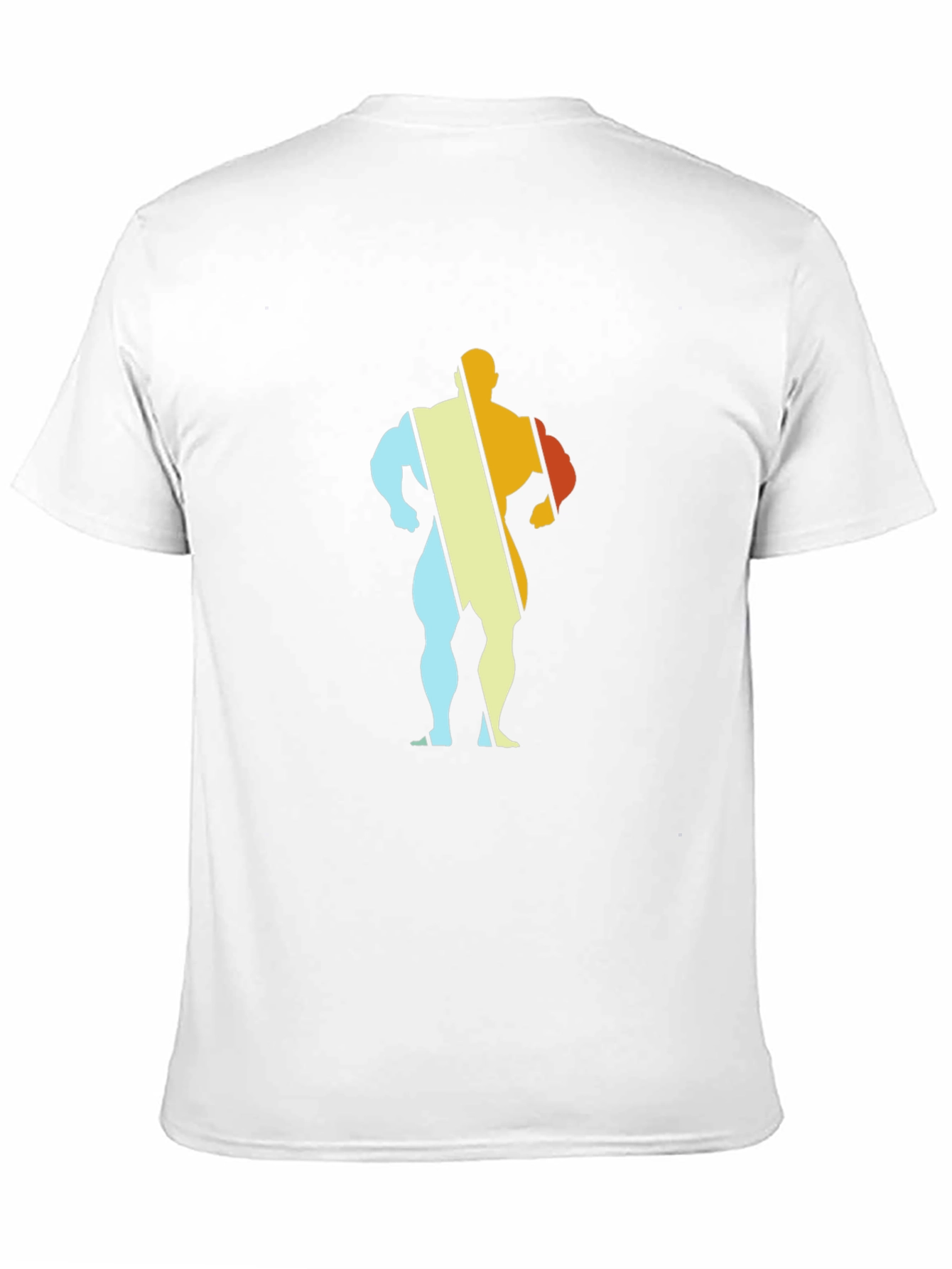 Retro Bodybuilder Graphic Tee - Black Cotton T-Shirt