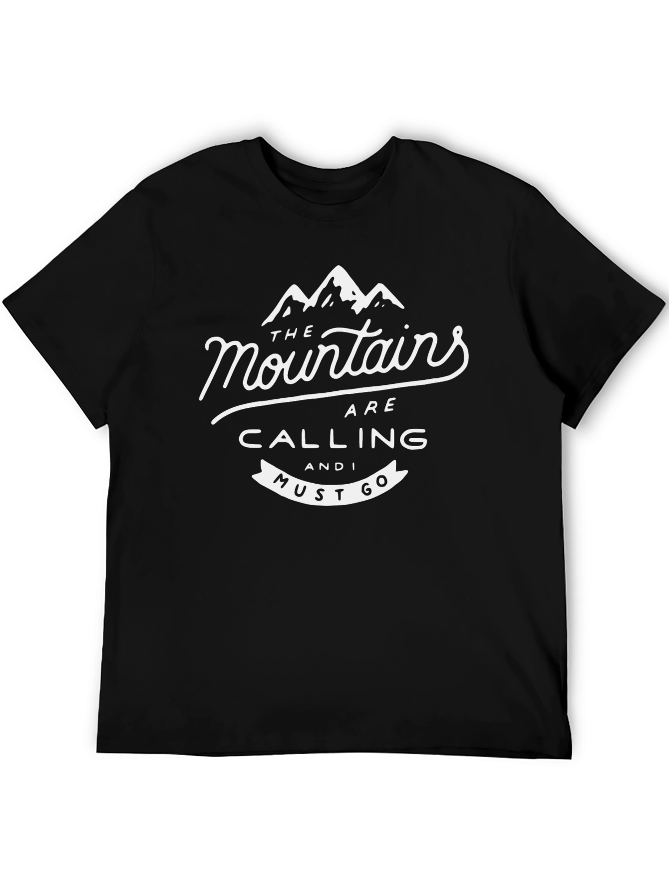The Mountains Are Calling T-Shirt - Black