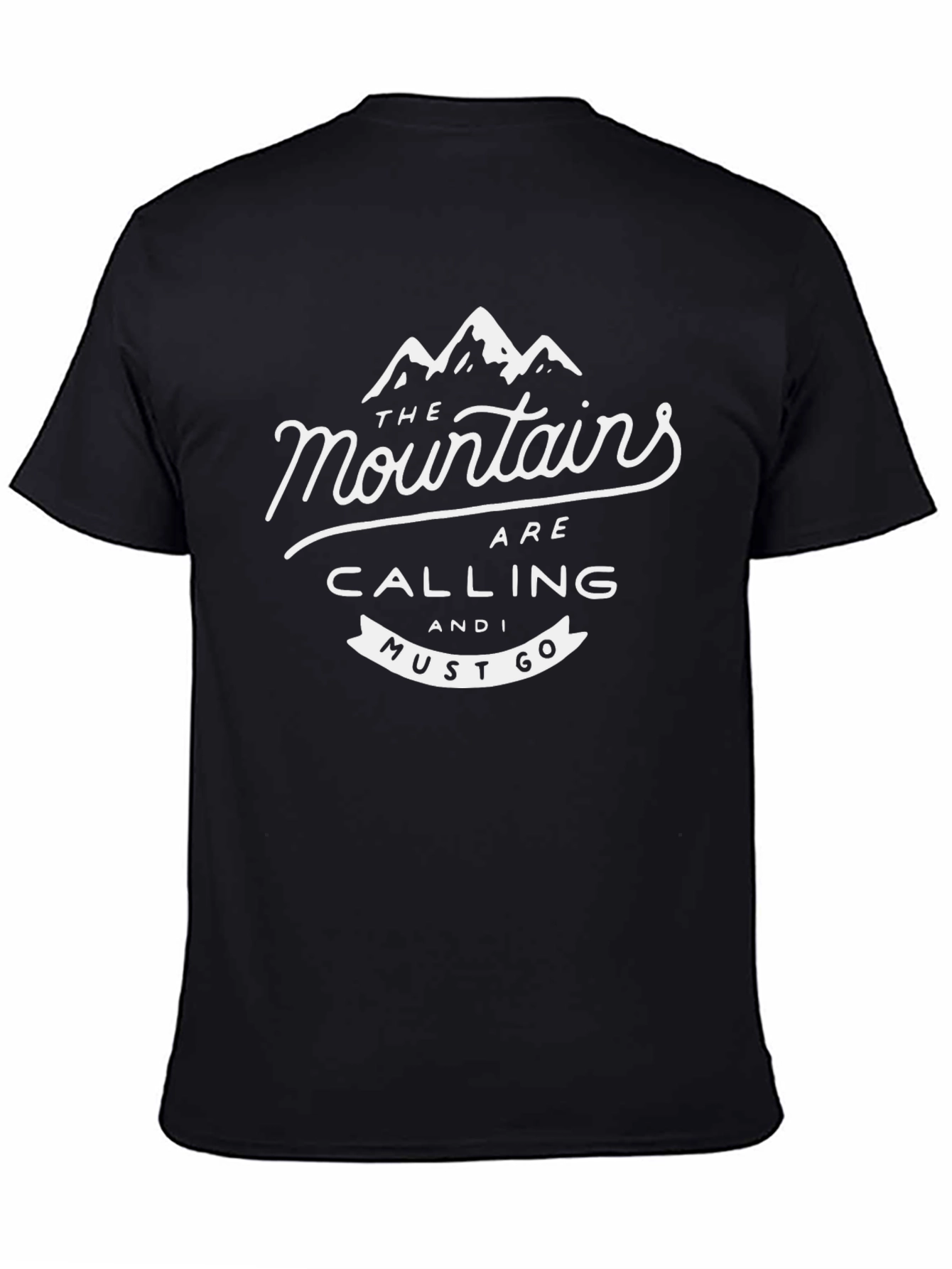 The Mountains Are Calling T-Shirt - Black