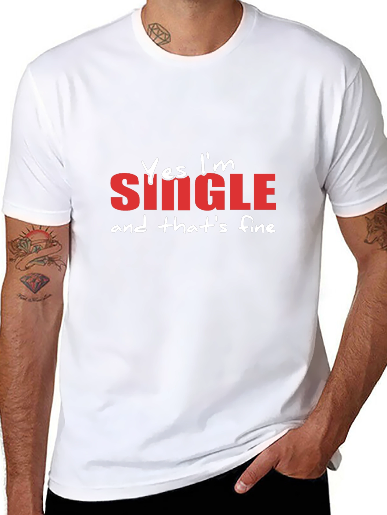 Funny Single & Fine Graphic T-Shirt