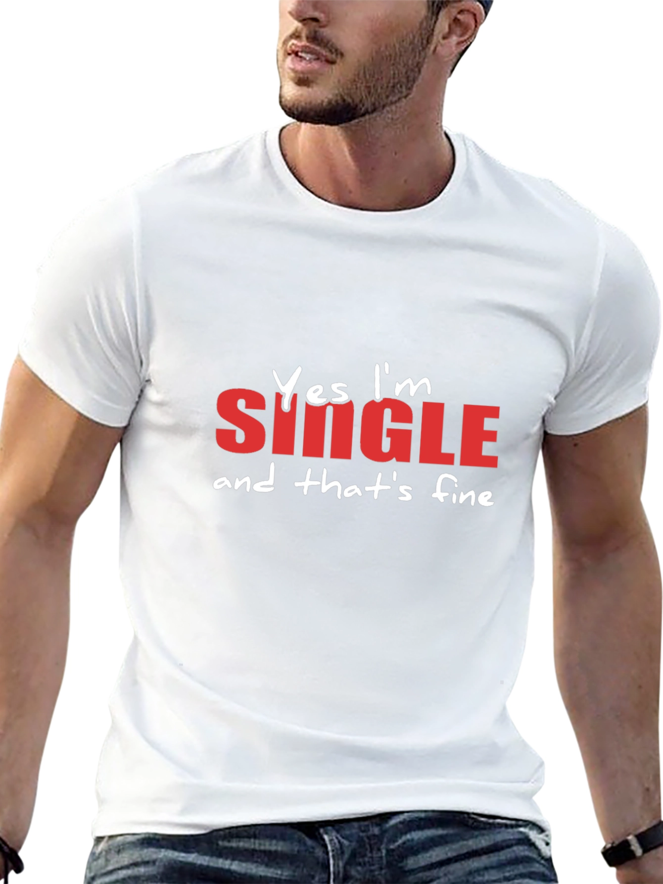 Funny Single & Fine Graphic T-Shirt