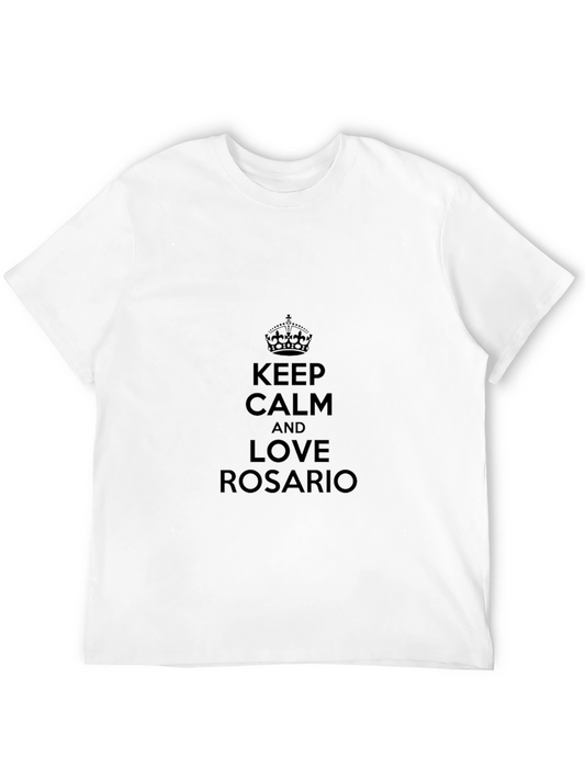Keep Calm & Love Rosario Black T-Shirt