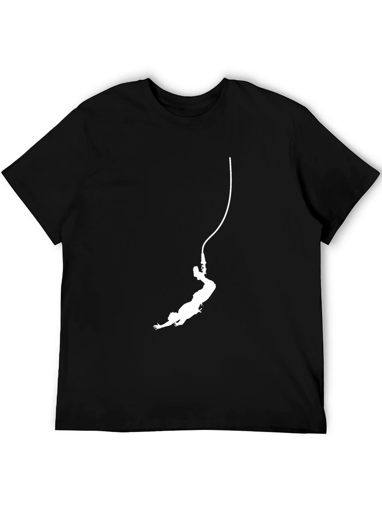Bungee Jumper Graphic Tee - Black Cotton T-Shirt