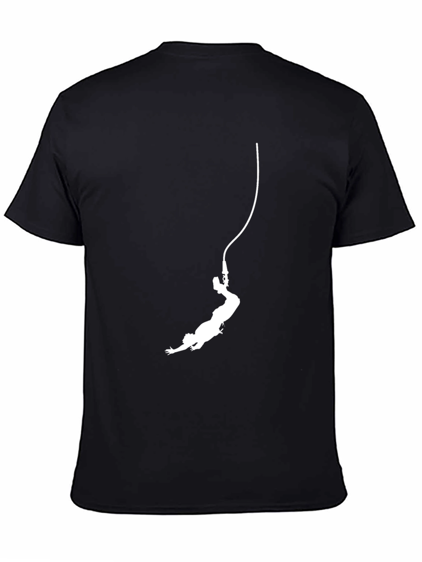 Bungee Jumper Graphic Tee - Black Cotton T-Shirt