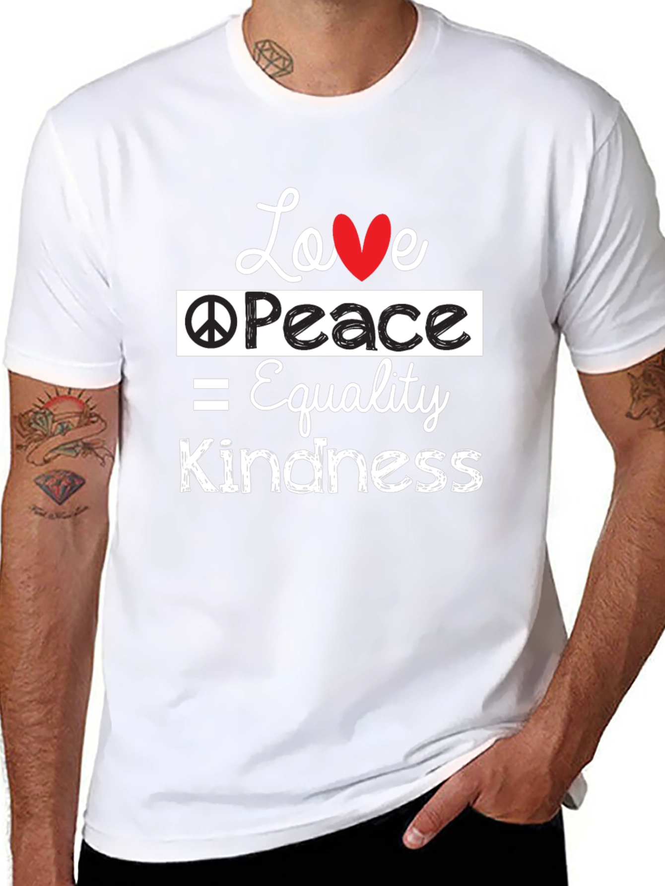 Love Peace Equality Kindness Graphic T-Shirt